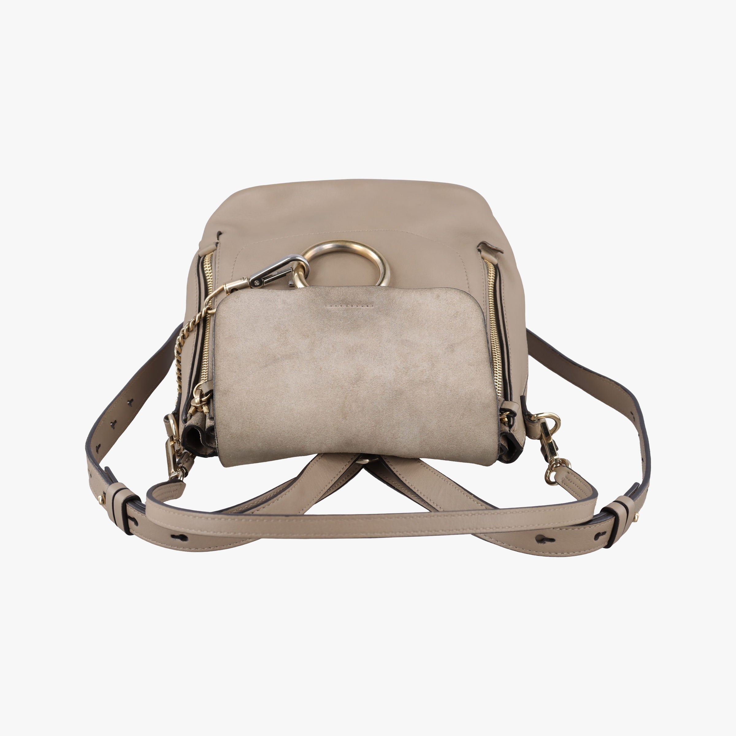 Vintage Chloe FAYE mini Grey Suede × leather  backpack/rucksack | stylenewstar