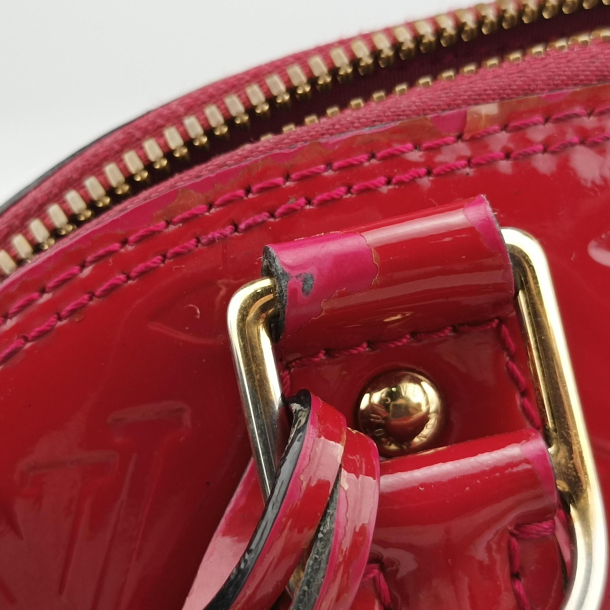 Pre-owned Louis Vuitton Alma BB pomme d'amour Vernis M91606 shoulderbag | stylenewstar