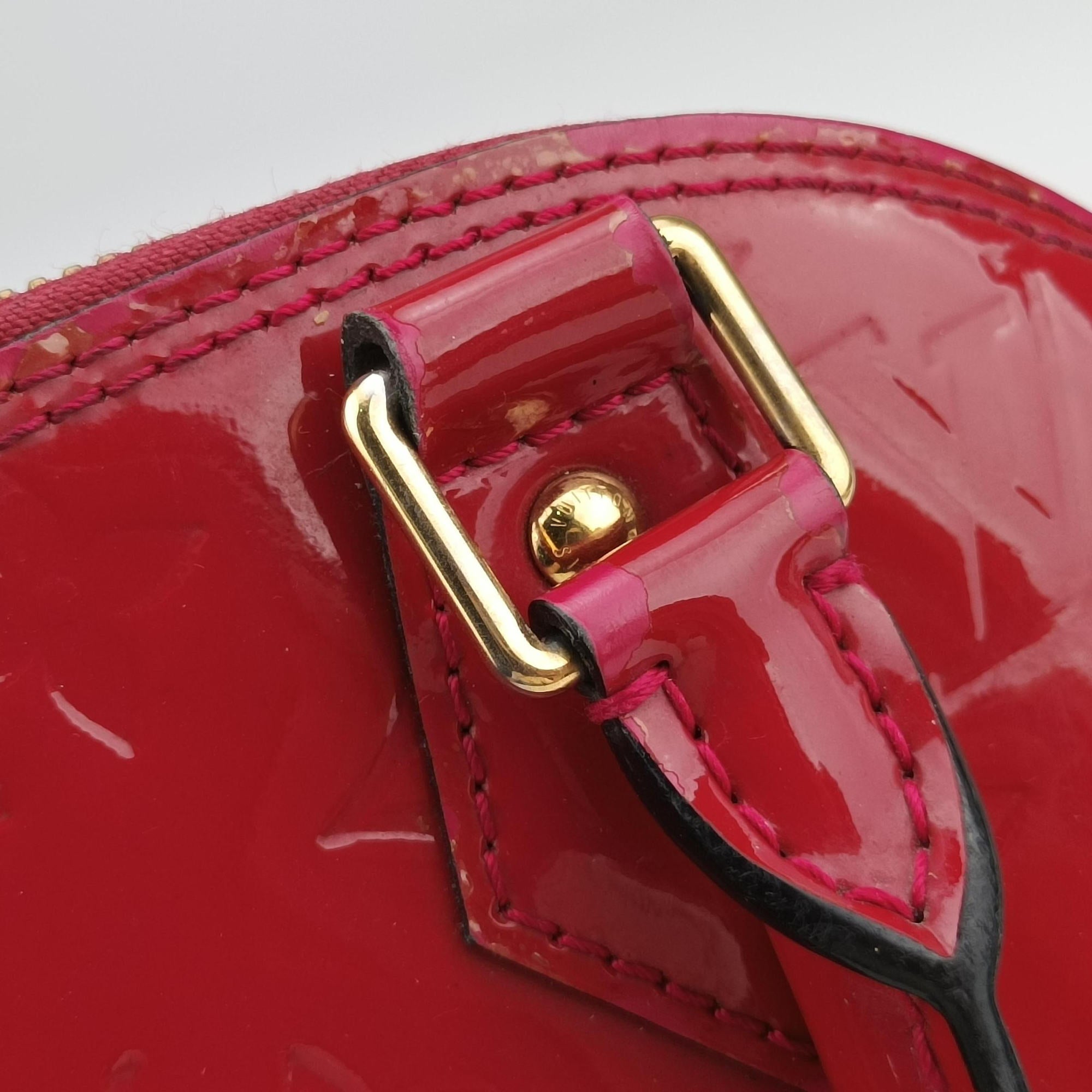 Pre-owned Louis Vuitton Alma BB pomme d'amour Vernis M91606 shoulderbag | stylenewstar