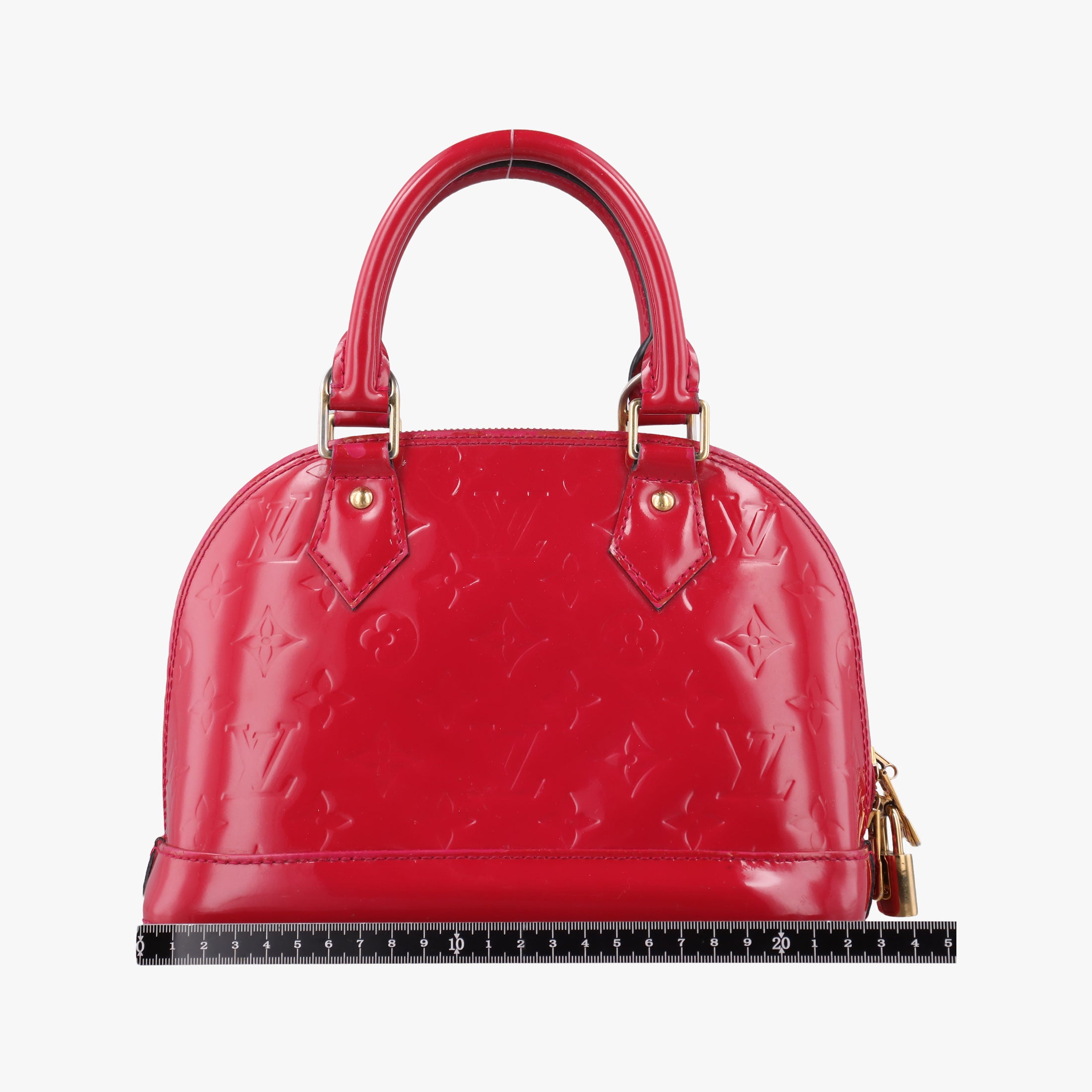 Pre-owned Louis Vuitton Alma BB pomme d'amour Vernis M91606 shoulderbag | stylenewstar
