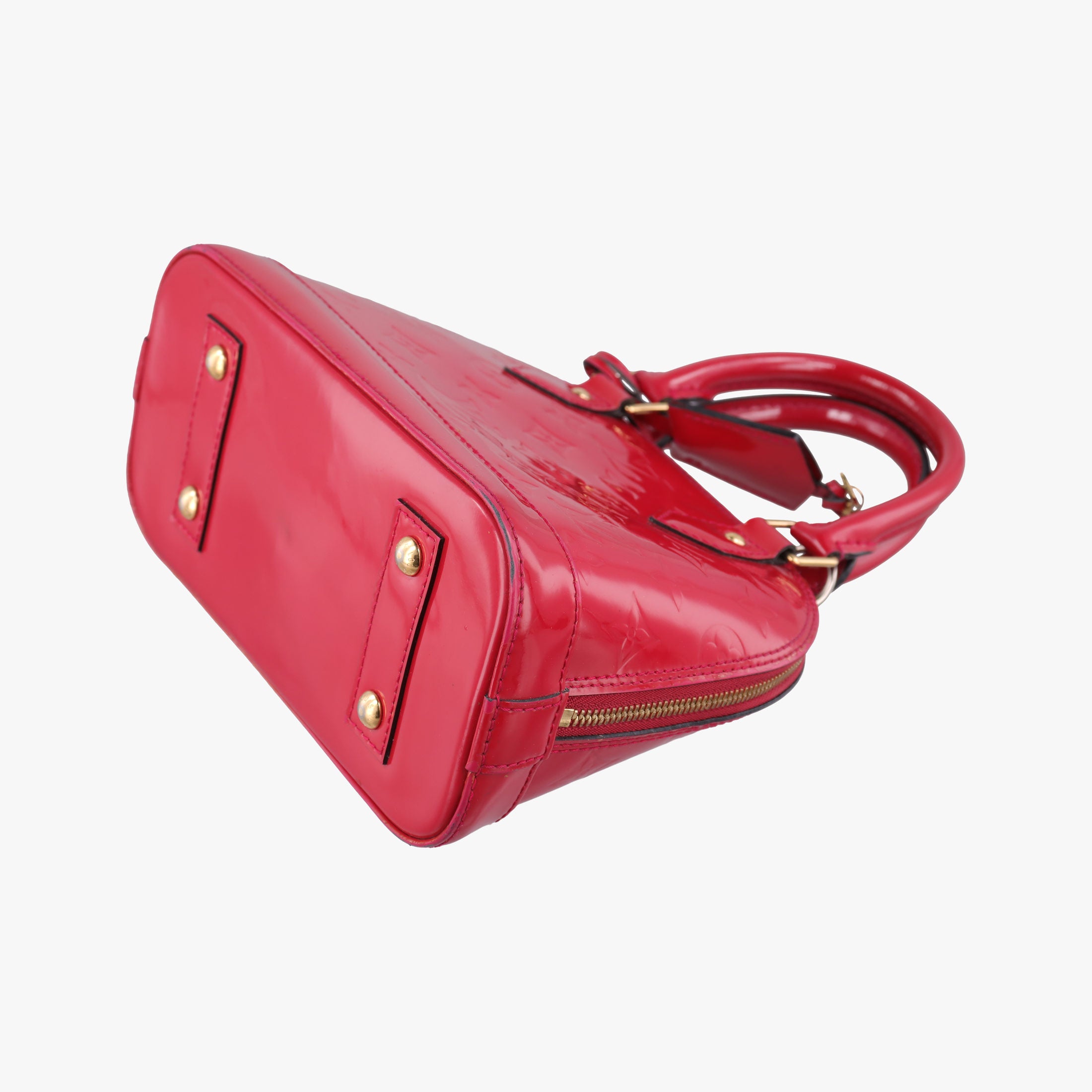 Pre-owned Louis Vuitton Alma BB pomme d'amour Vernis M91606 shoulderbag | stylenewstar