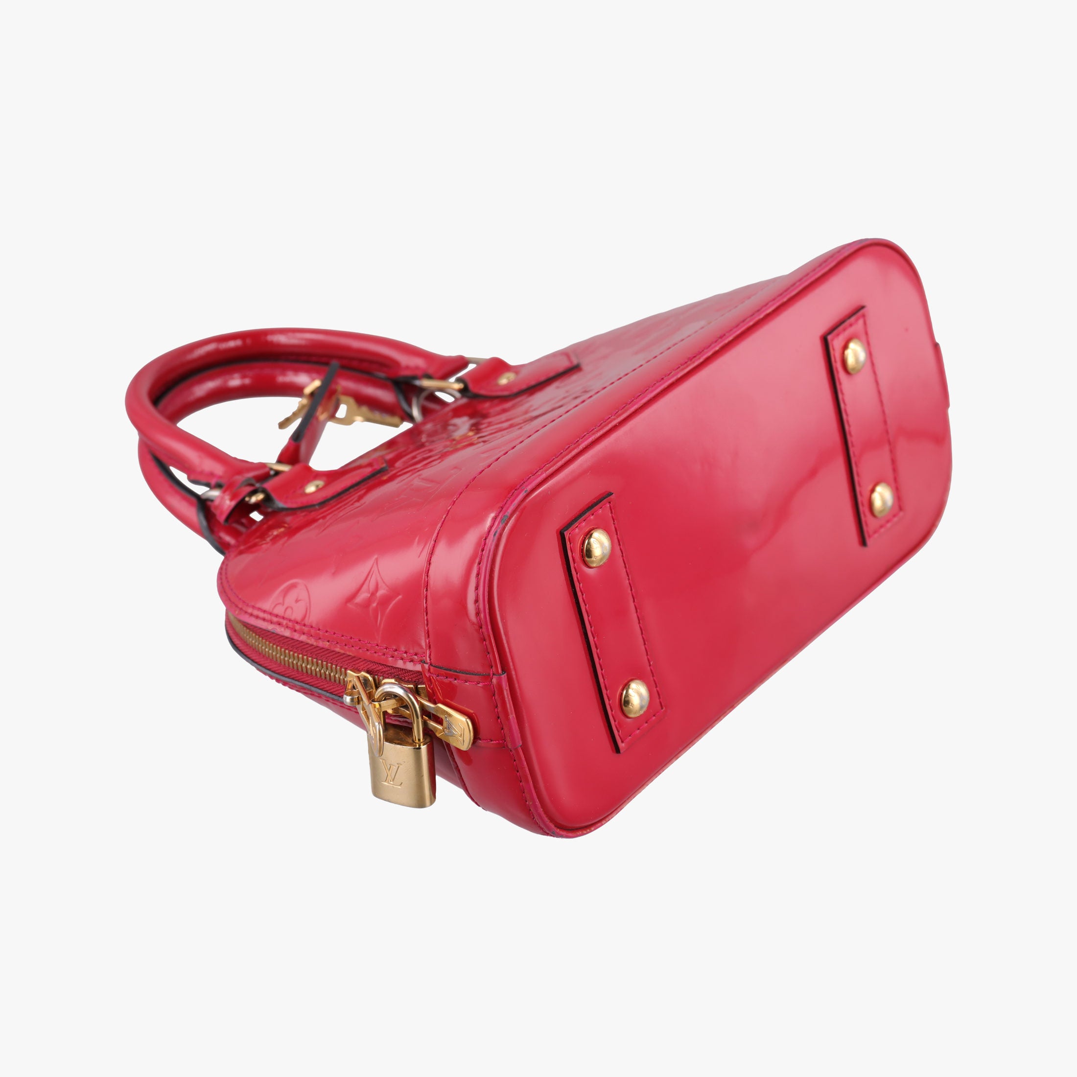 Pre-owned Louis Vuitton Alma BB pomme d'amour Vernis M91606 shoulderbag | stylenewstar