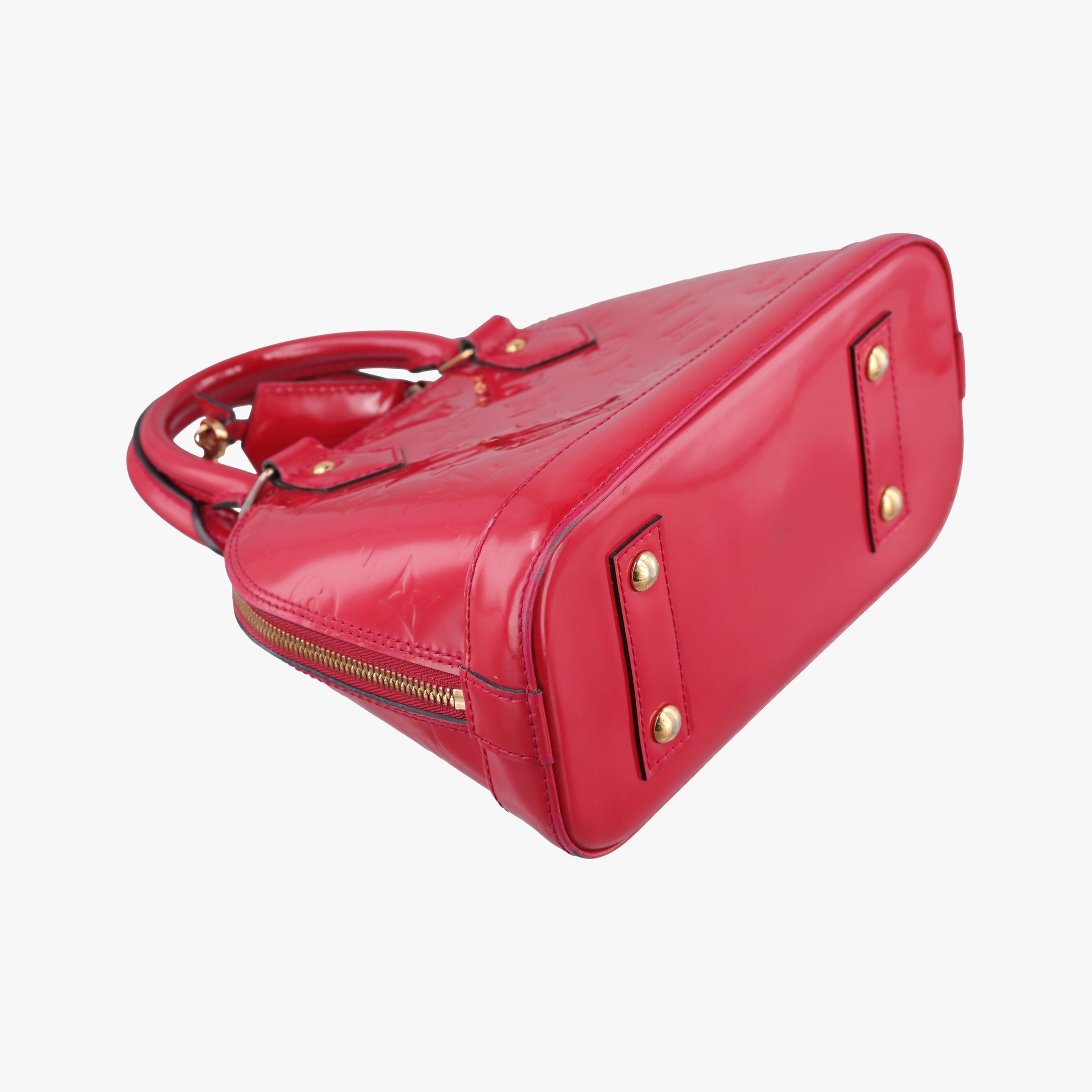 Pre-owned Louis Vuitton Alma BB pomme d'amour Vernis M91606 shoulderbag | stylenewstar
