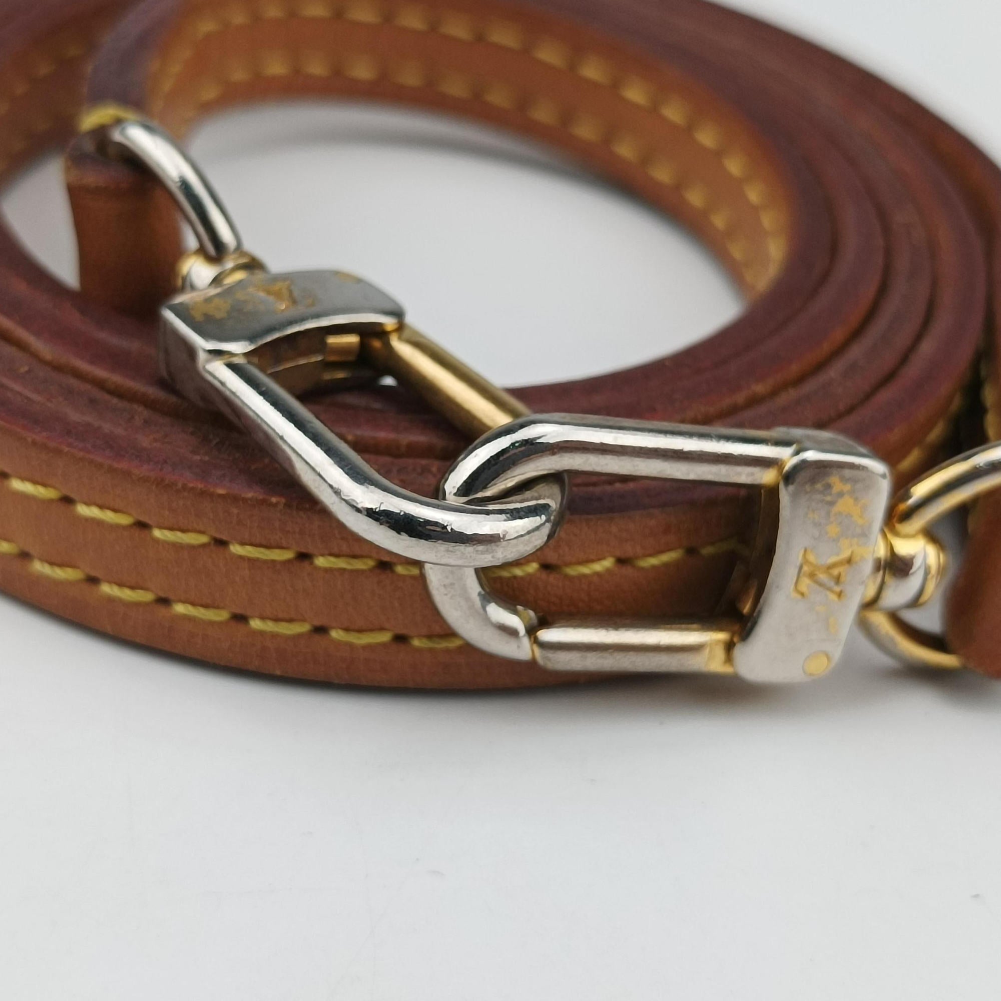 Pre-owned Louis Vuitton PALLAS Clutch brown×CERISE Monogram Canvas×calf leather M41638 shoulderbag | stylenewstar
