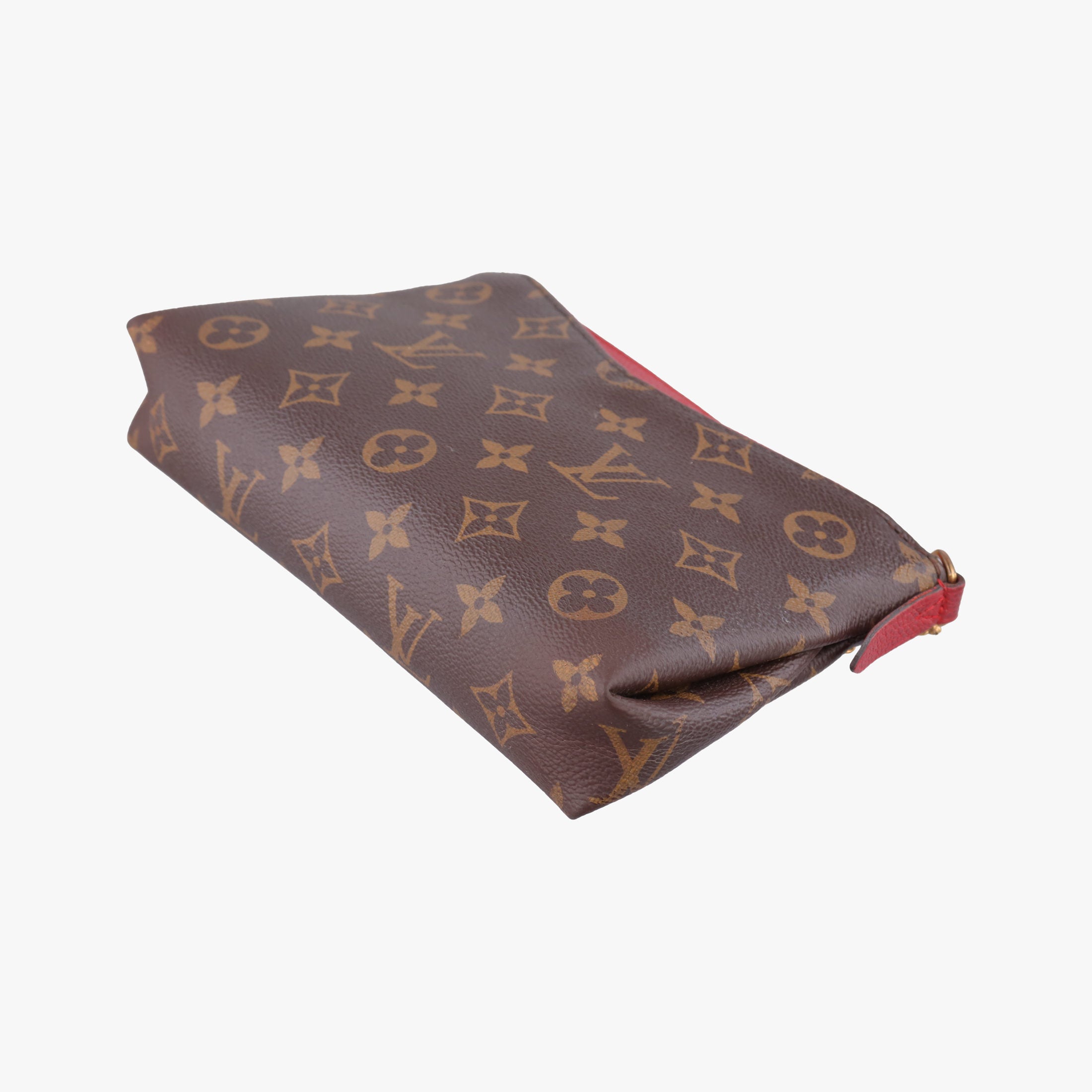Pre-owned Louis Vuitton PALLAS Clutch brown×CERISE Monogram Canvas×calf leather M41638 shoulderbag | stylenewstar
