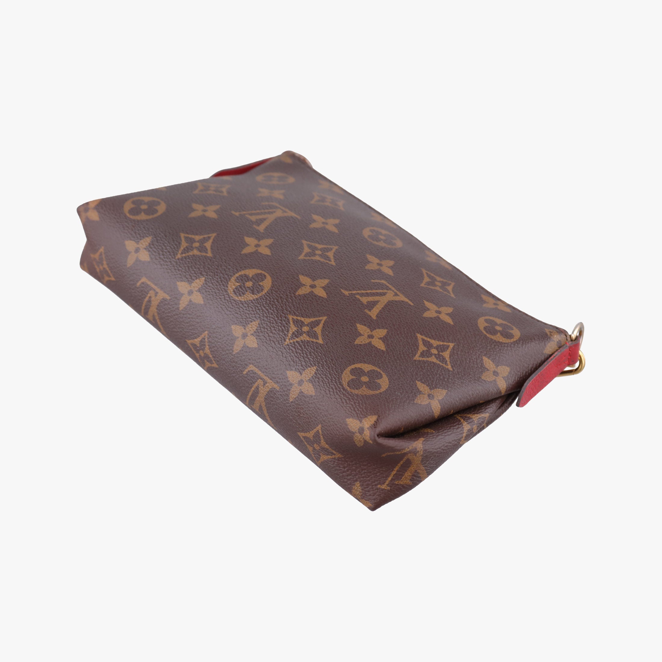 Pre-owned Louis Vuitton PALLAS Clutch brown×CERISE Monogram Canvas×calf leather M41638 shoulderbag | stylenewstar