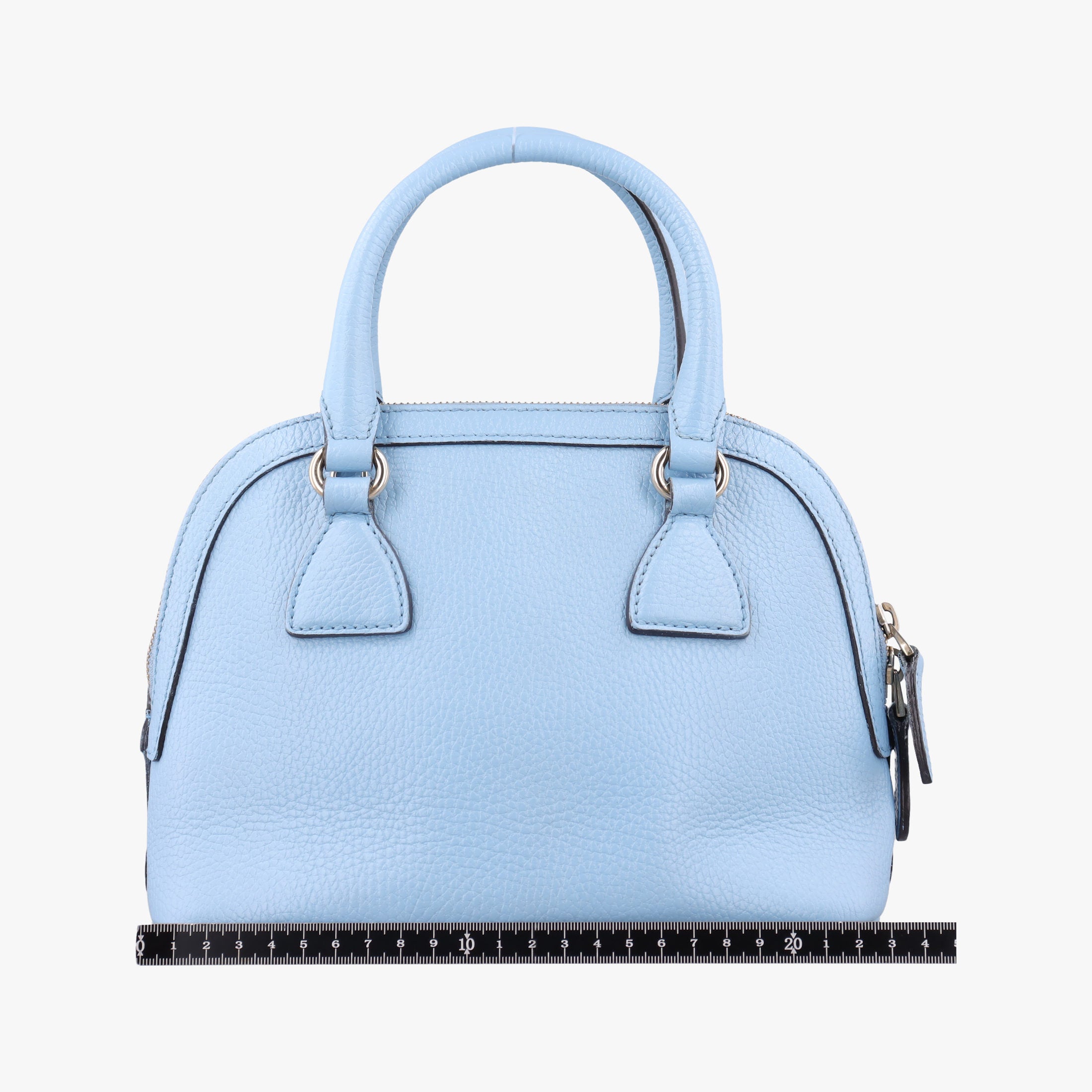 Pre-owned Gucci Interlocking G charm Dome Blue Leather 449661 shoulderbag | stylenewstar