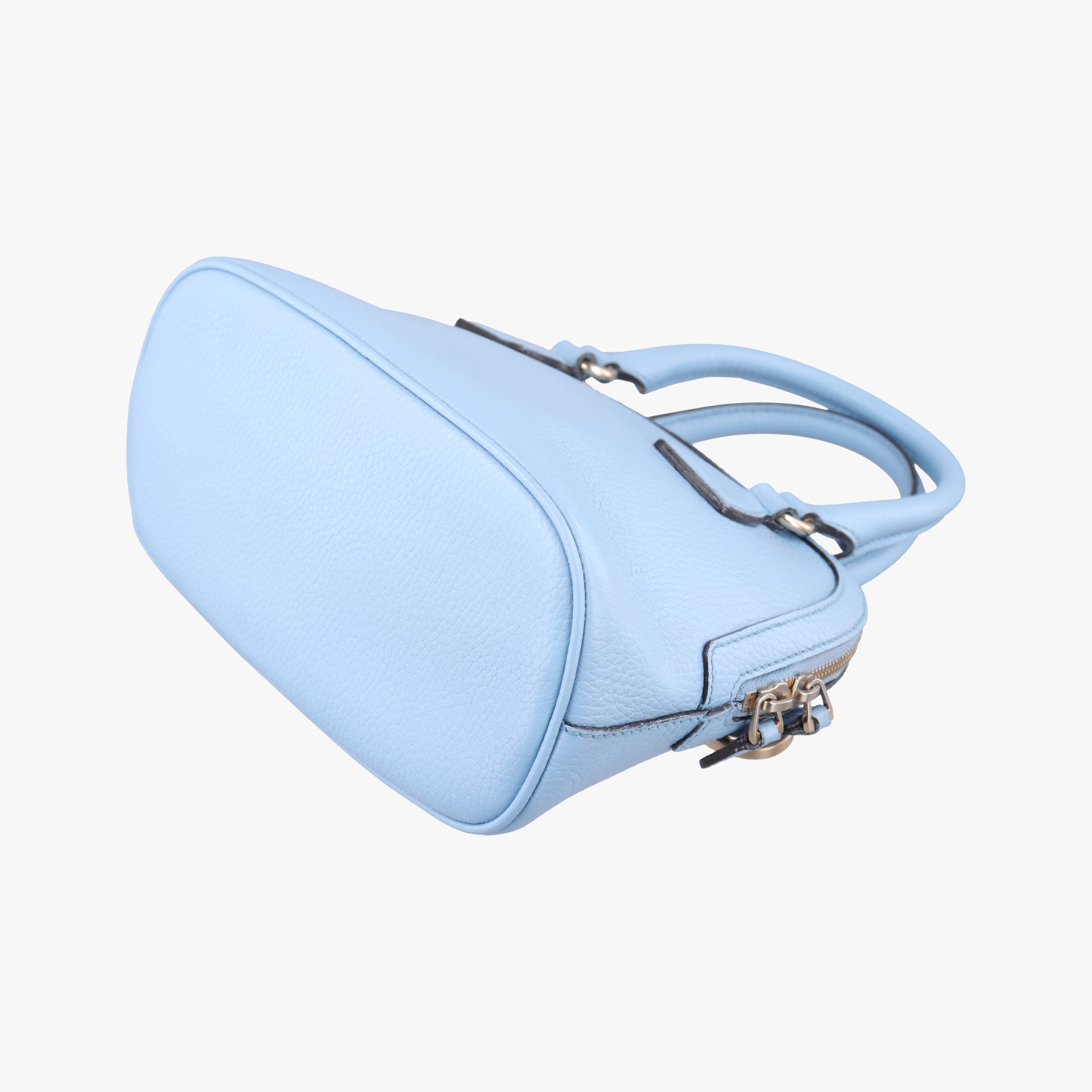 Pre-owned Gucci Interlocking G charm Dome Blue Leather 449661 shoulderbag | stylenewstar