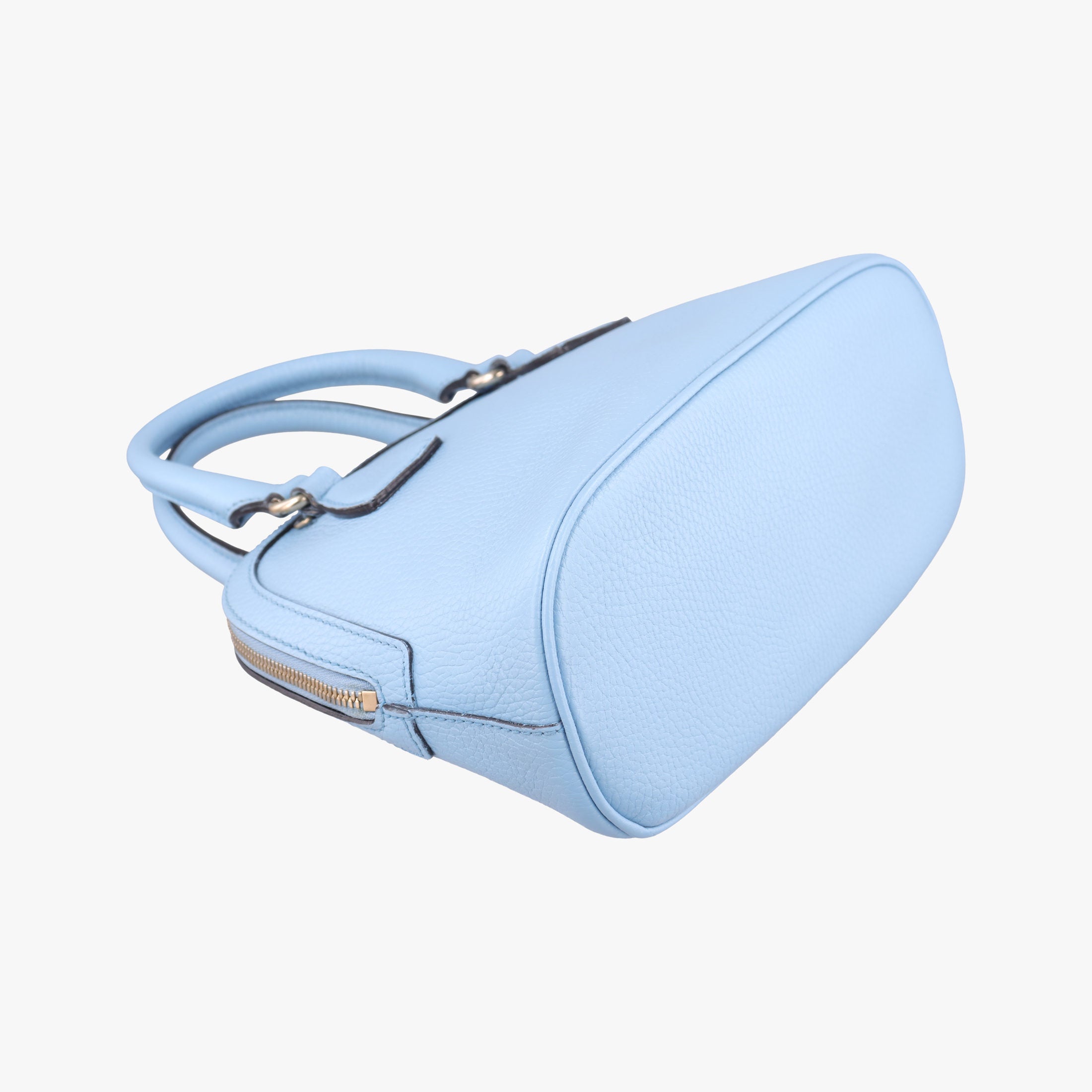 Pre-owned Gucci Interlocking G charm Dome Blue Leather 449661 shoulderbag | stylenewstar
