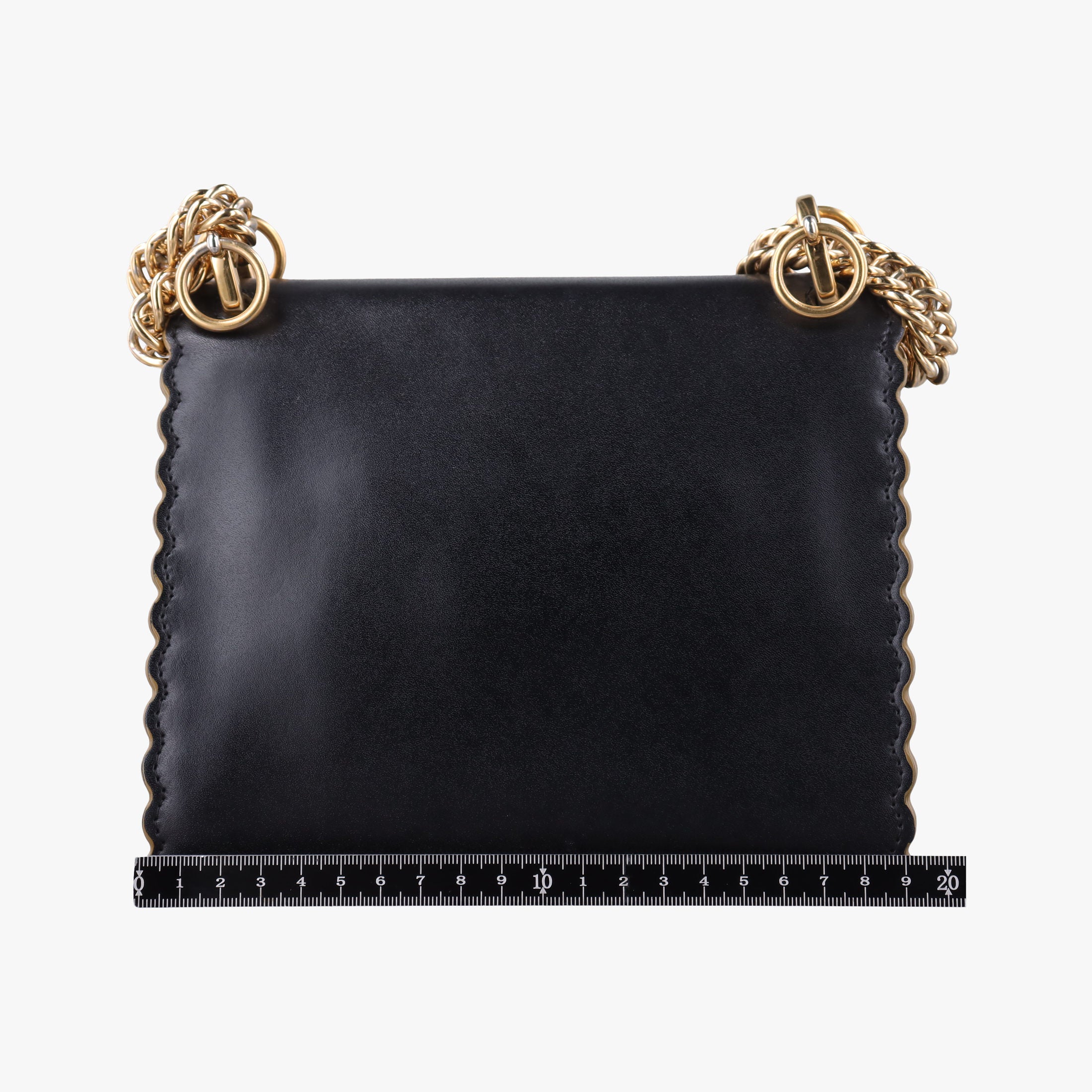 Pre-owned Fendi Kan I Black Leather 8M0381 shoulderbag | stylenewstar