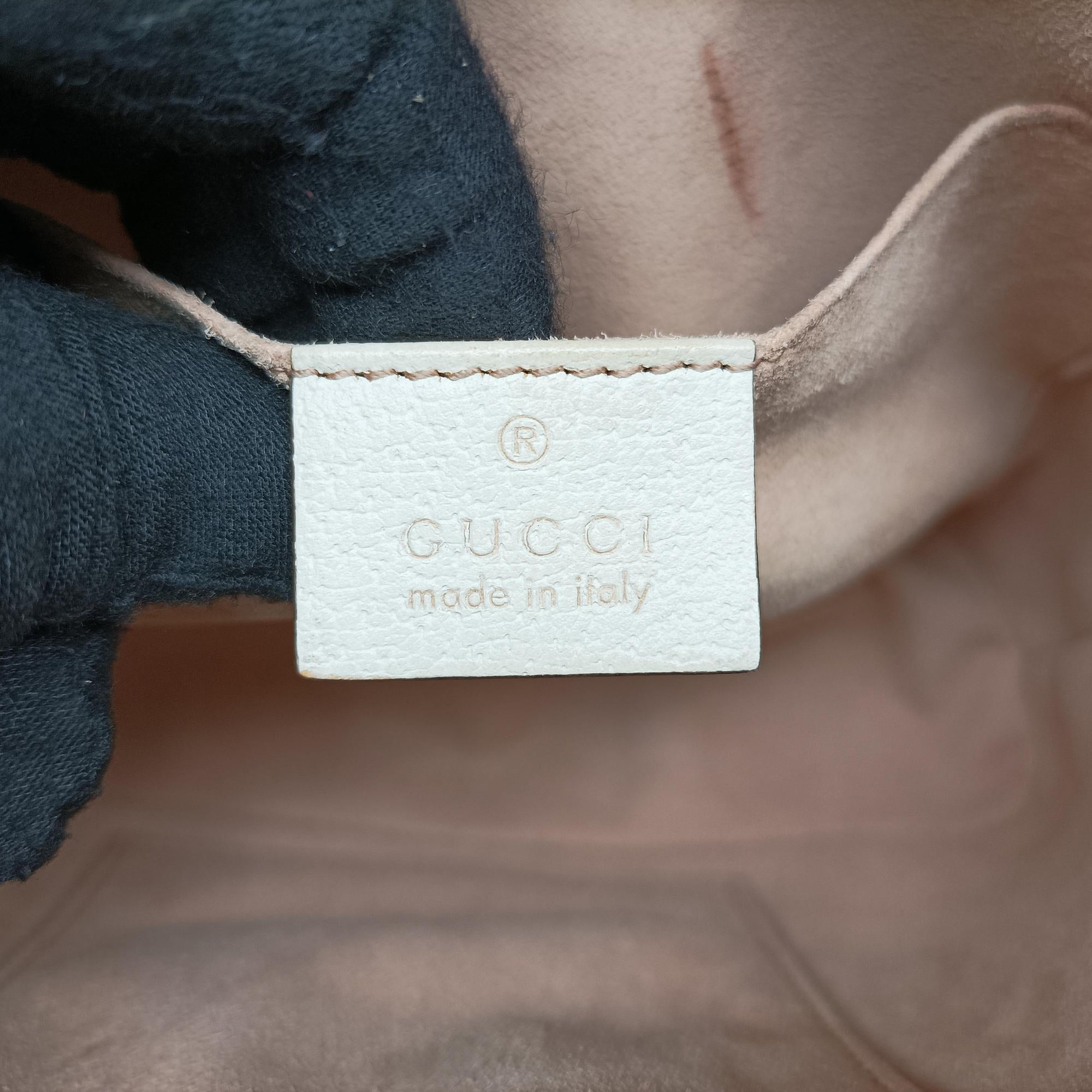 Pre-owned Gucci Ophidia White×Navy×Red Leather 499621 shoulderbag | stylenewstar