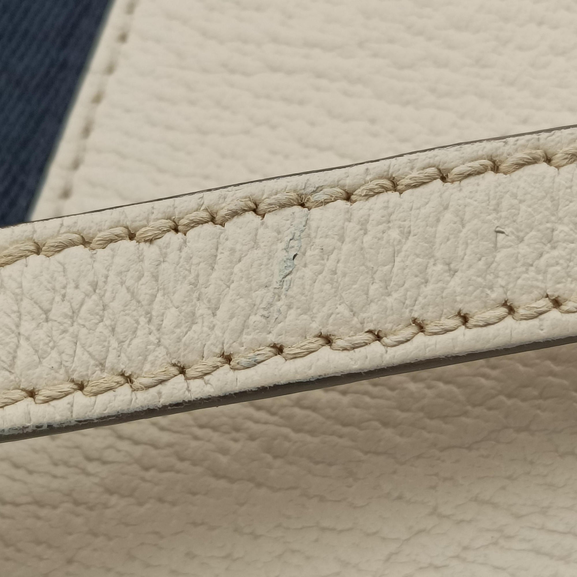 Pre-owned Gucci Ophidia White×Navy×Red Leather 499621 shoulderbag | stylenewstar