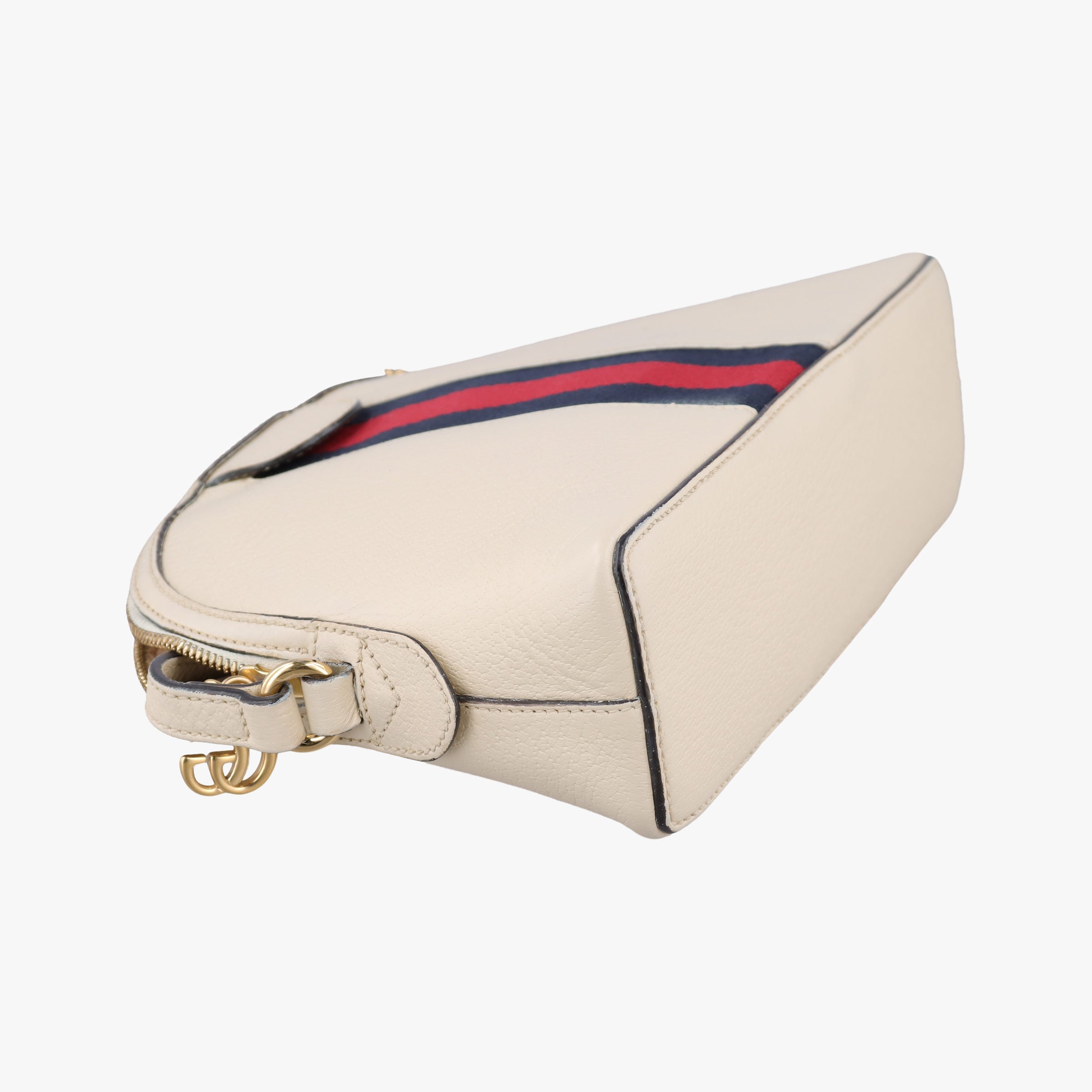 Pre-owned Gucci Ophidia White×Navy×Red Leather 499621 shoulderbag | stylenewstar