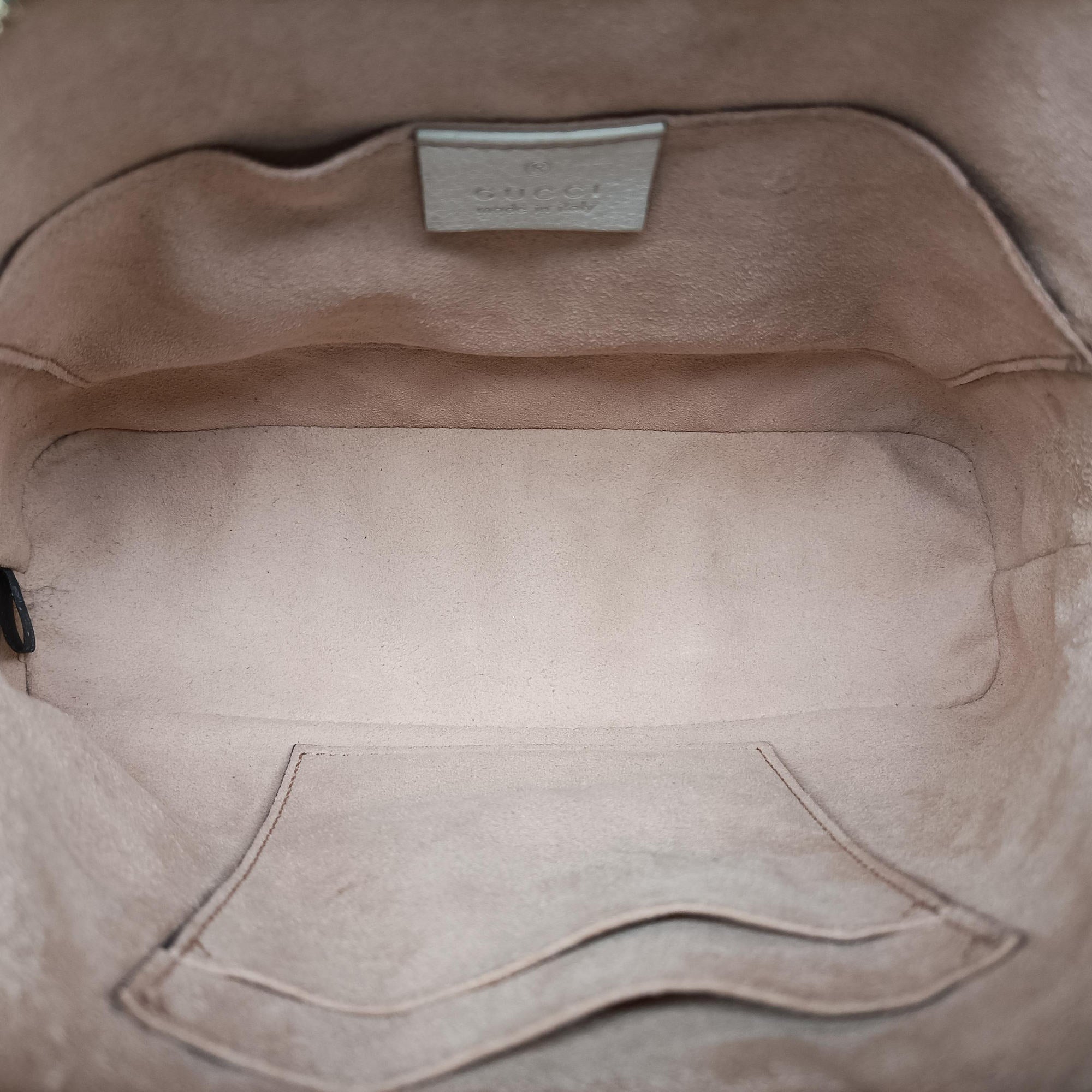 Pre-owned Gucci Ophidia White×Navy×Red Leather 499621 shoulderbag | stylenewstar