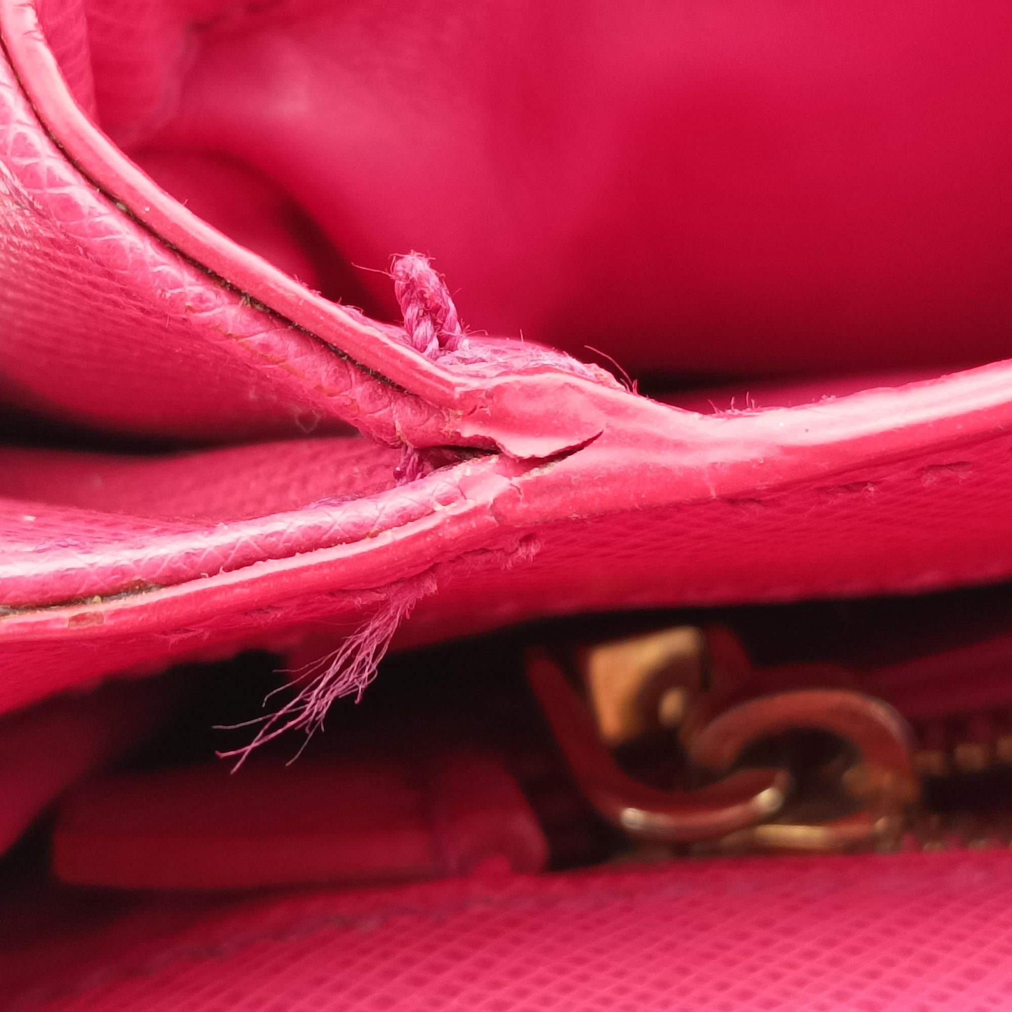 Pre-owned Prada Sound Satchel Pink SAFFIANO Leather BT0960 shoulderbag | stylenewstar