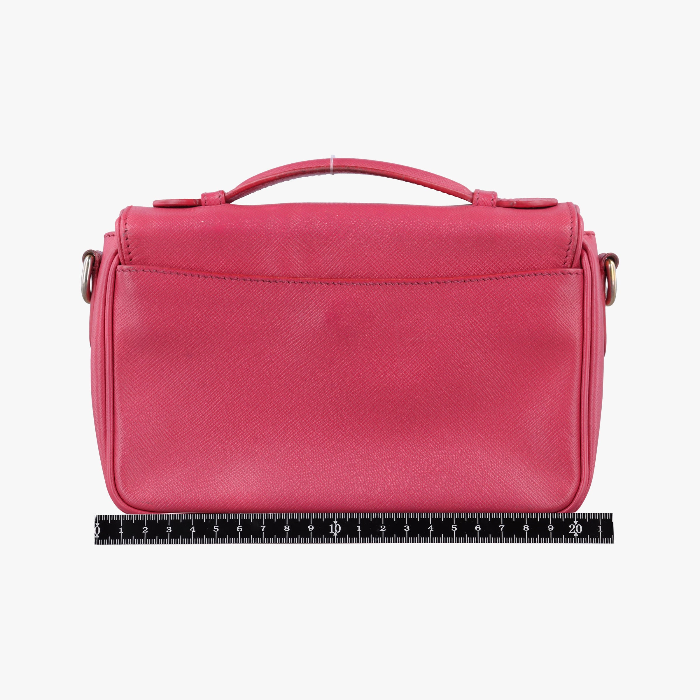 Pre-owned Prada Sound Satchel Pink SAFFIANO Leather BT0960 shoulderbag | stylenewstar