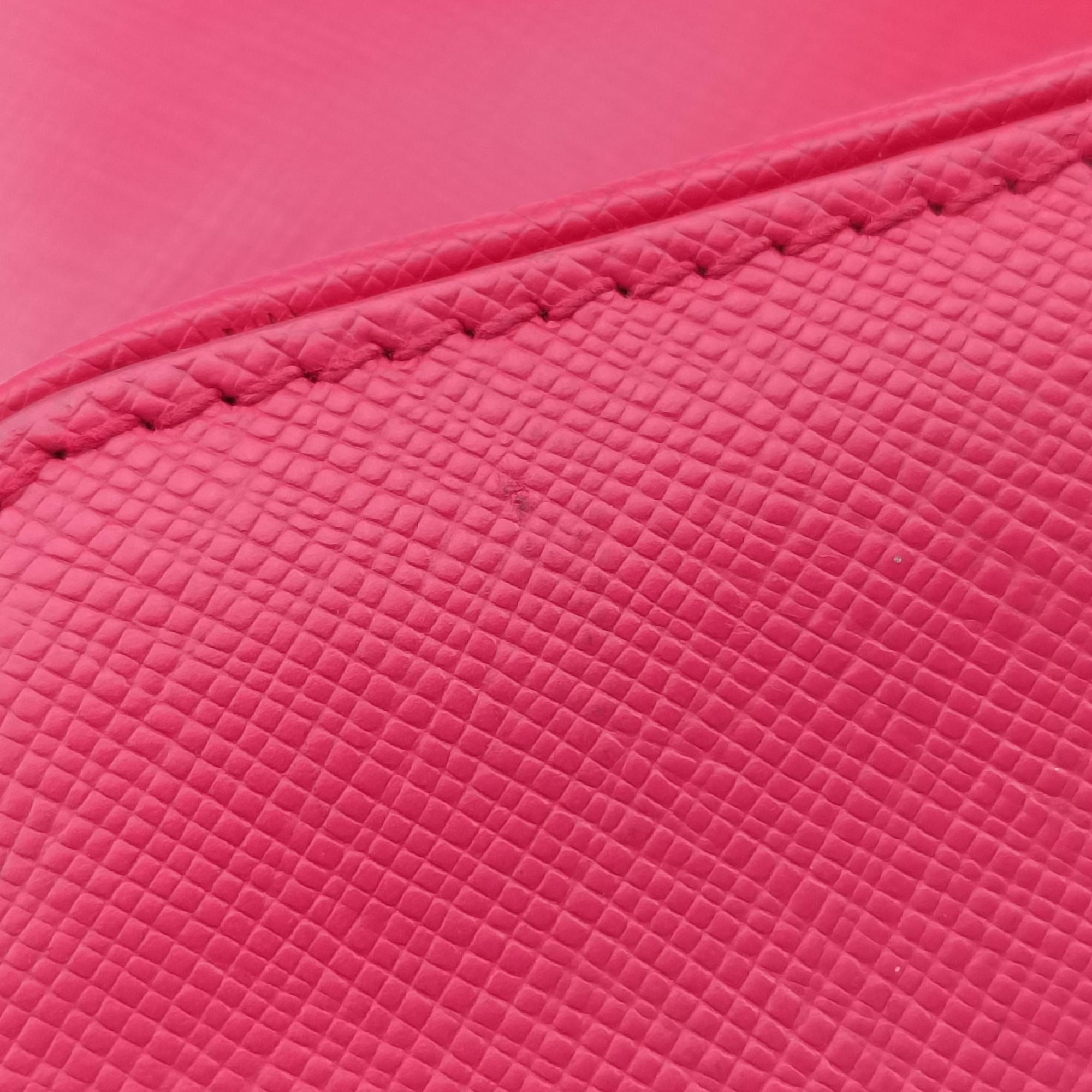 Pre-owned Prada Sound Satchel Pink SAFFIANO Leather BT0960 shoulderbag | stylenewstar