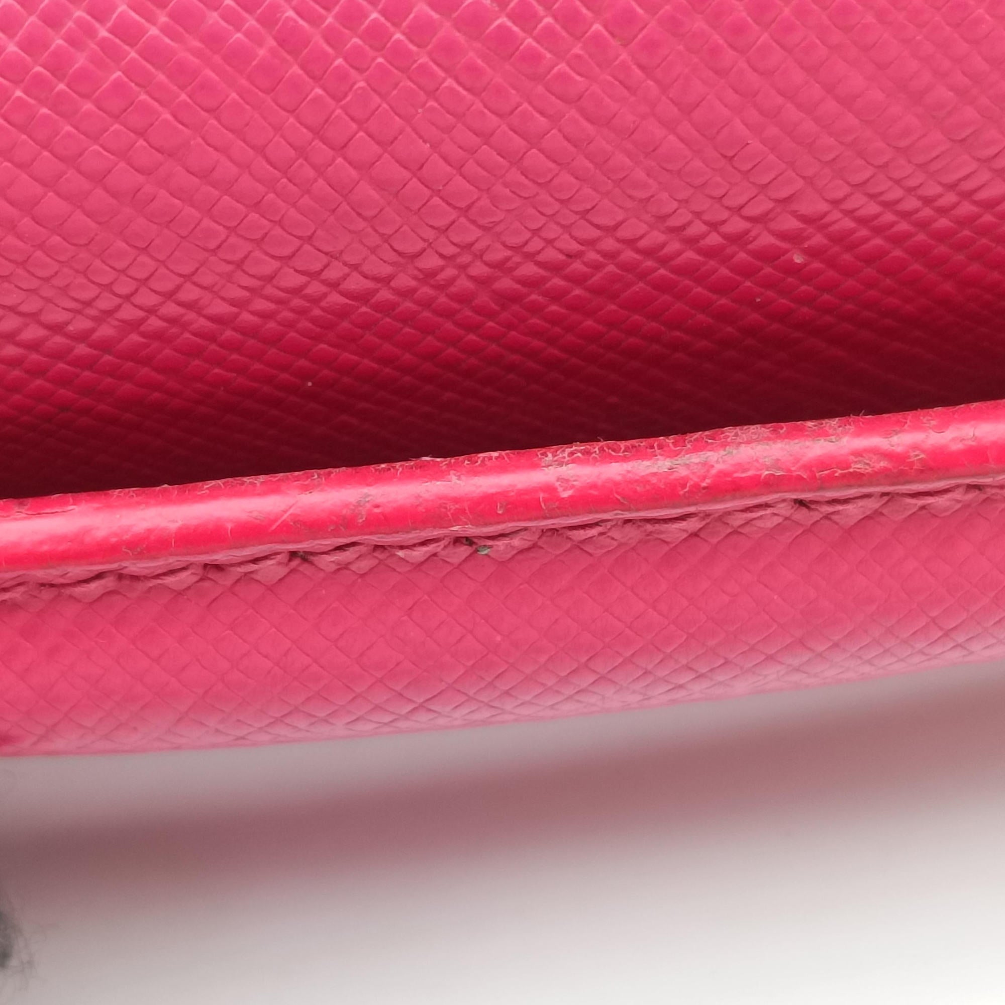Pre-owned Prada Sound Satchel Pink SAFFIANO Leather BT0960 shoulderbag | stylenewstar