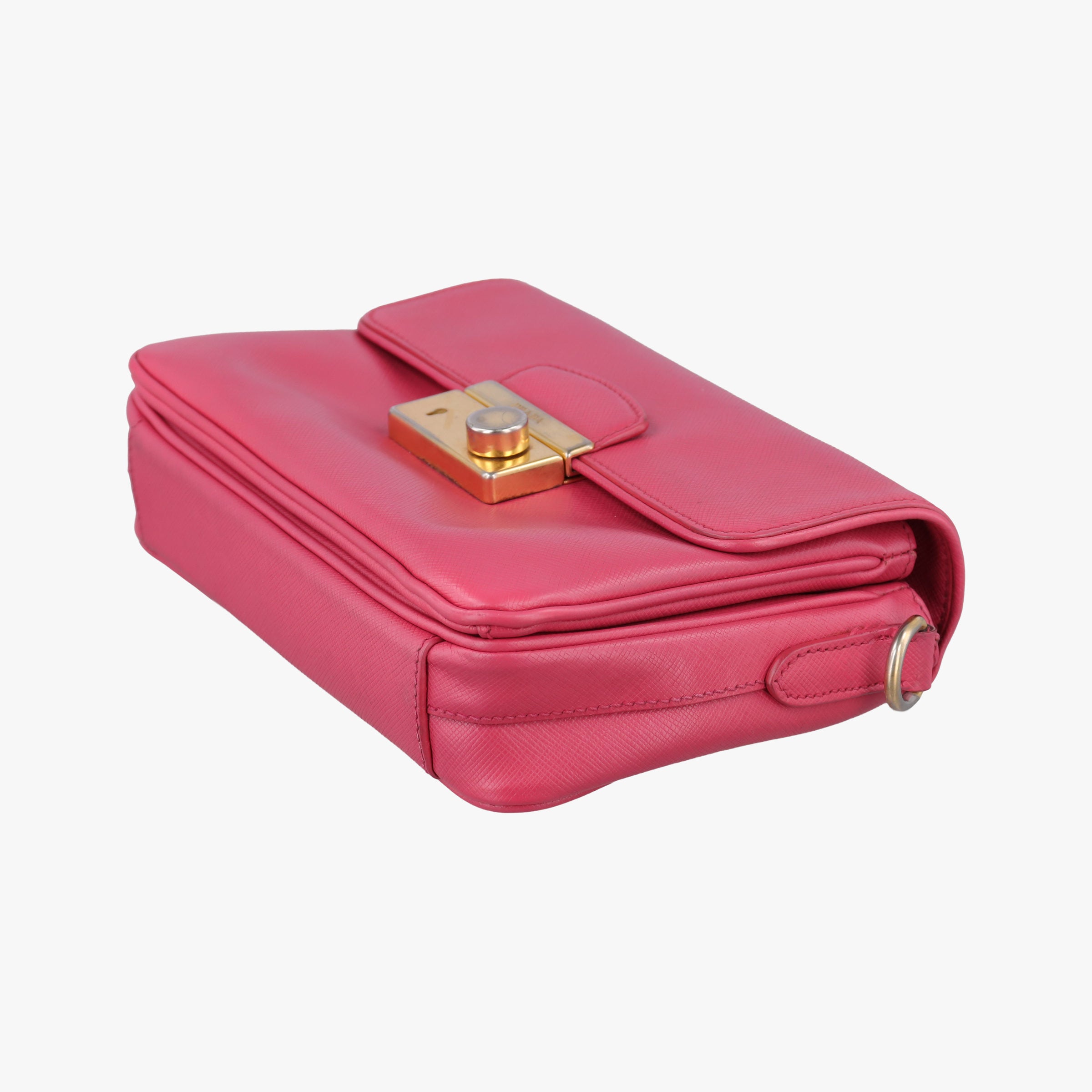 Pre-owned Prada Sound Satchel Pink SAFFIANO Leather BT0960 shoulderbag | stylenewstar