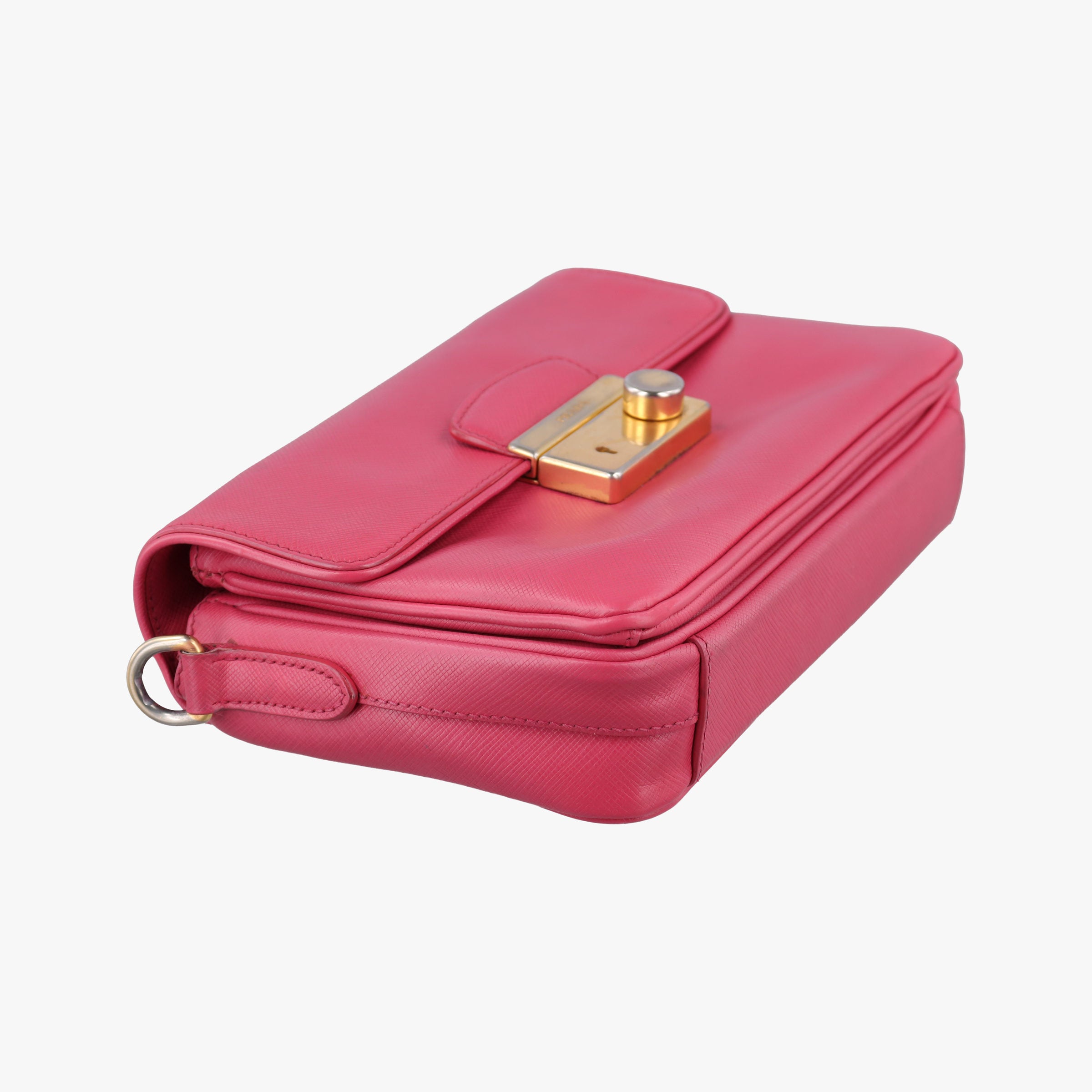 Pre-owned Prada Sound Satchel Pink SAFFIANO Leather BT0960 shoulderbag | stylenewstar