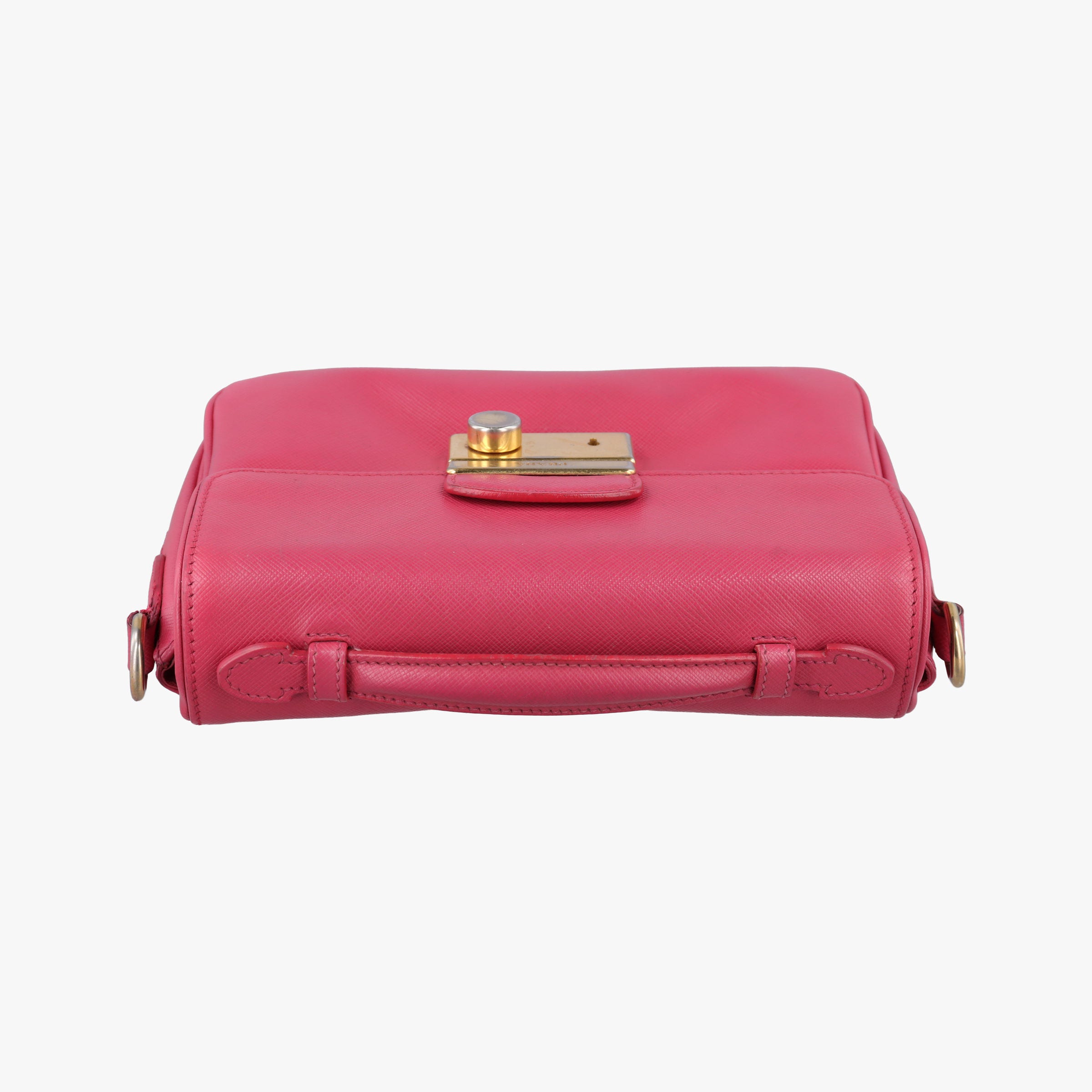 Pre-owned Prada Sound Satchel Pink SAFFIANO Leather BT0960 shoulderbag | stylenewstar