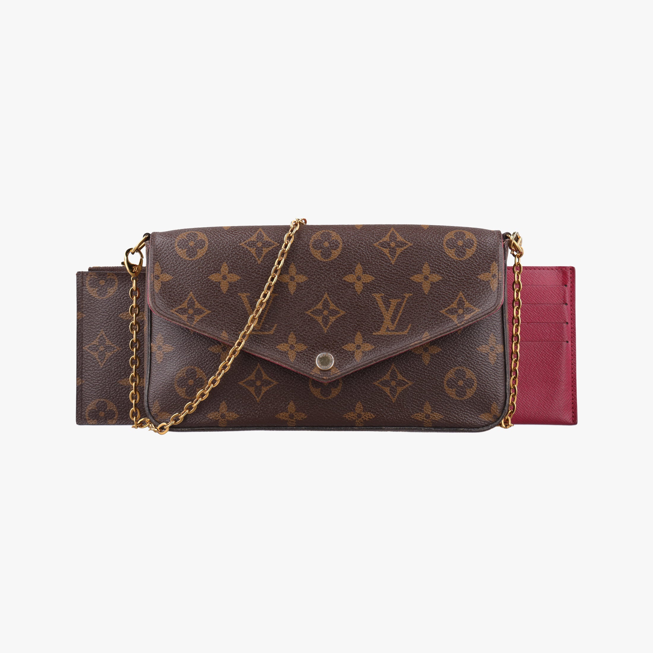 Vintage Louis Vuitton Pochette Felicie Brown Monogram Canvas M61276 shoulderbag | stylenewstar