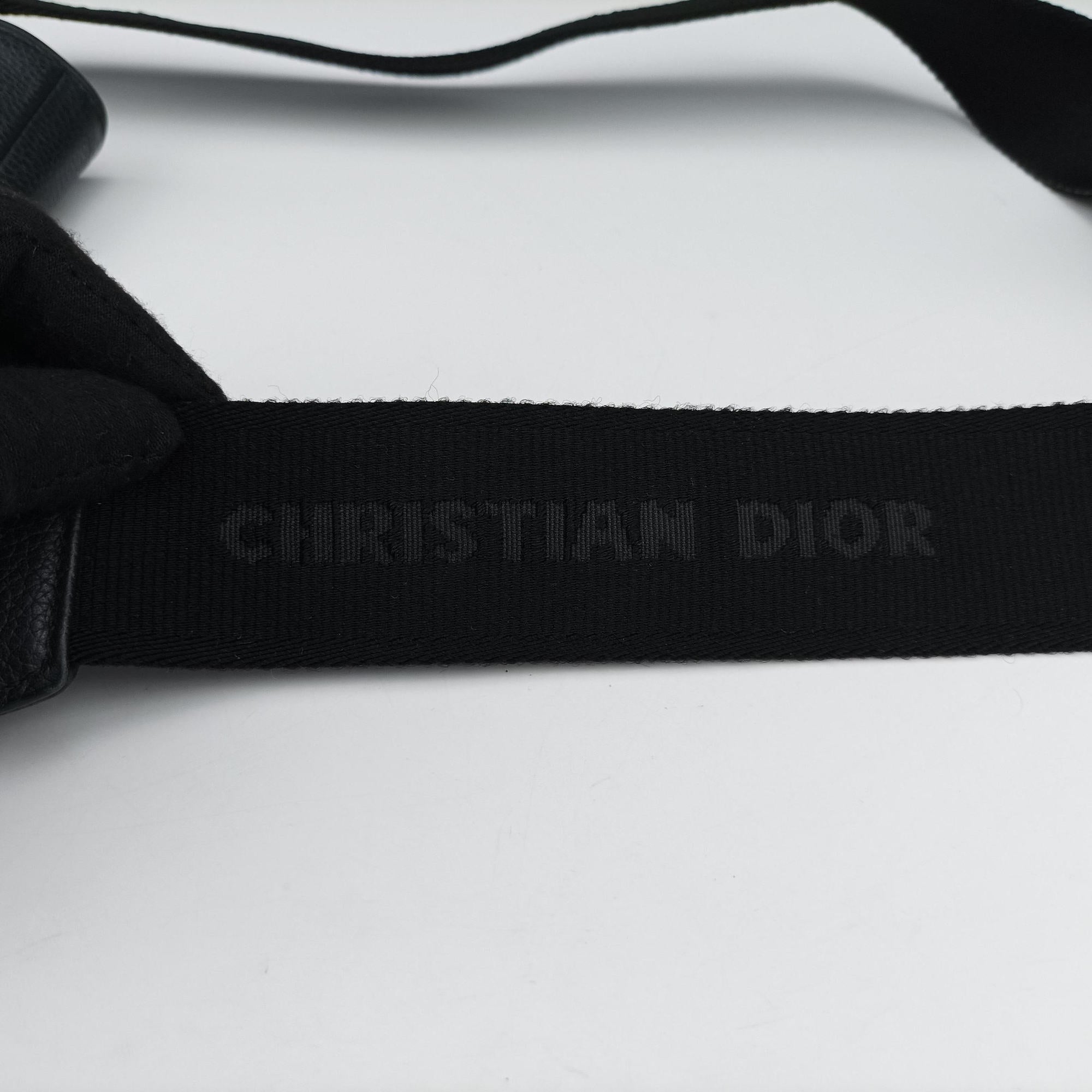 Pre-owned Christian Dior Saddle Black Leather  bum bag/waist bag | stylenewstar