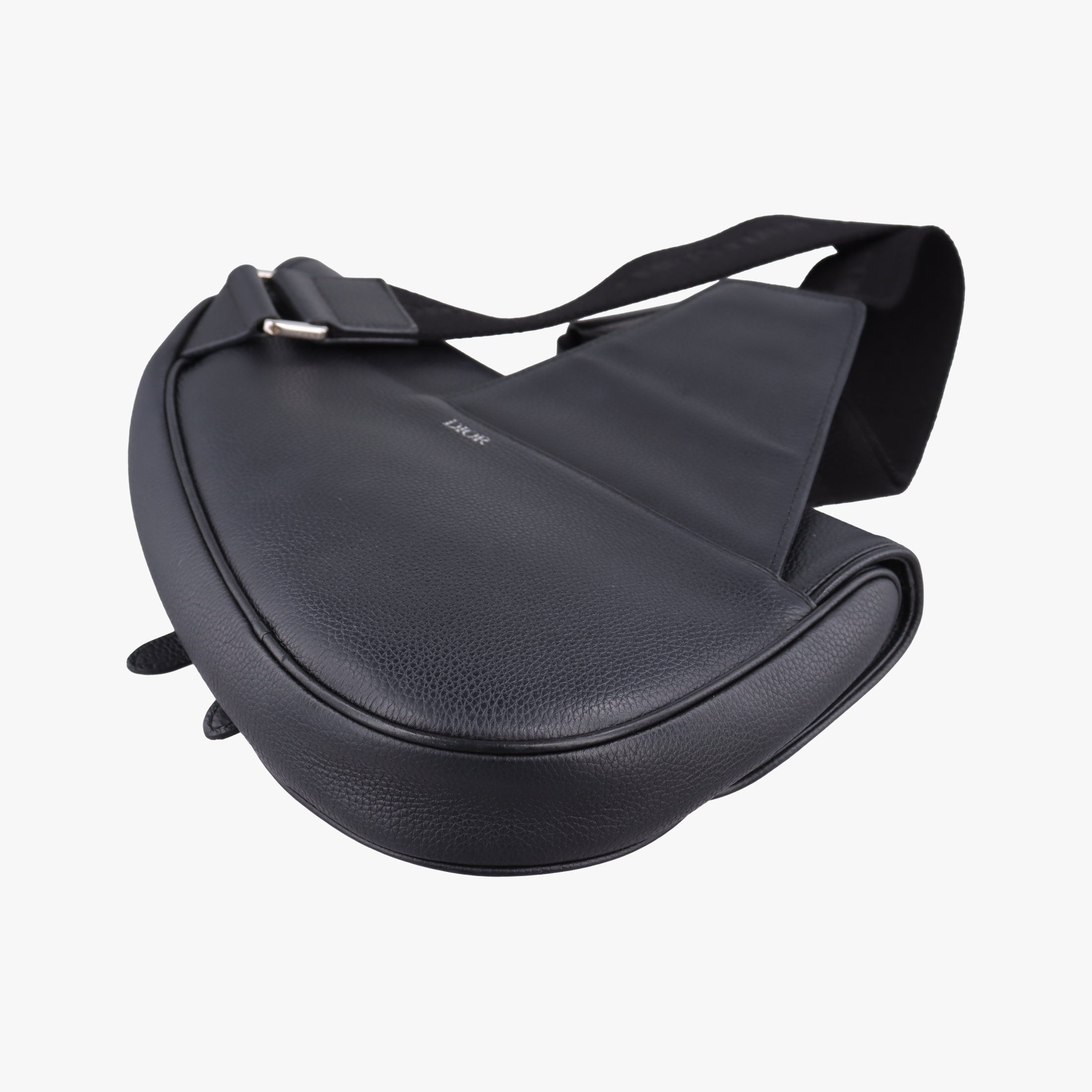 Pre-owned Christian Dior Saddle Black Leather  bum bag/waist bag | stylenewstar