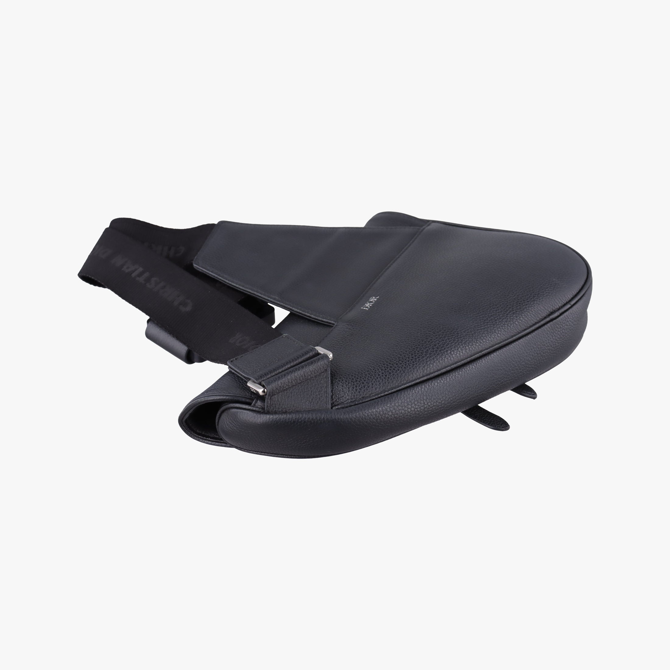 Pre-owned Christian Dior Saddle Black Leather  bum bag/waist bag | stylenewstar