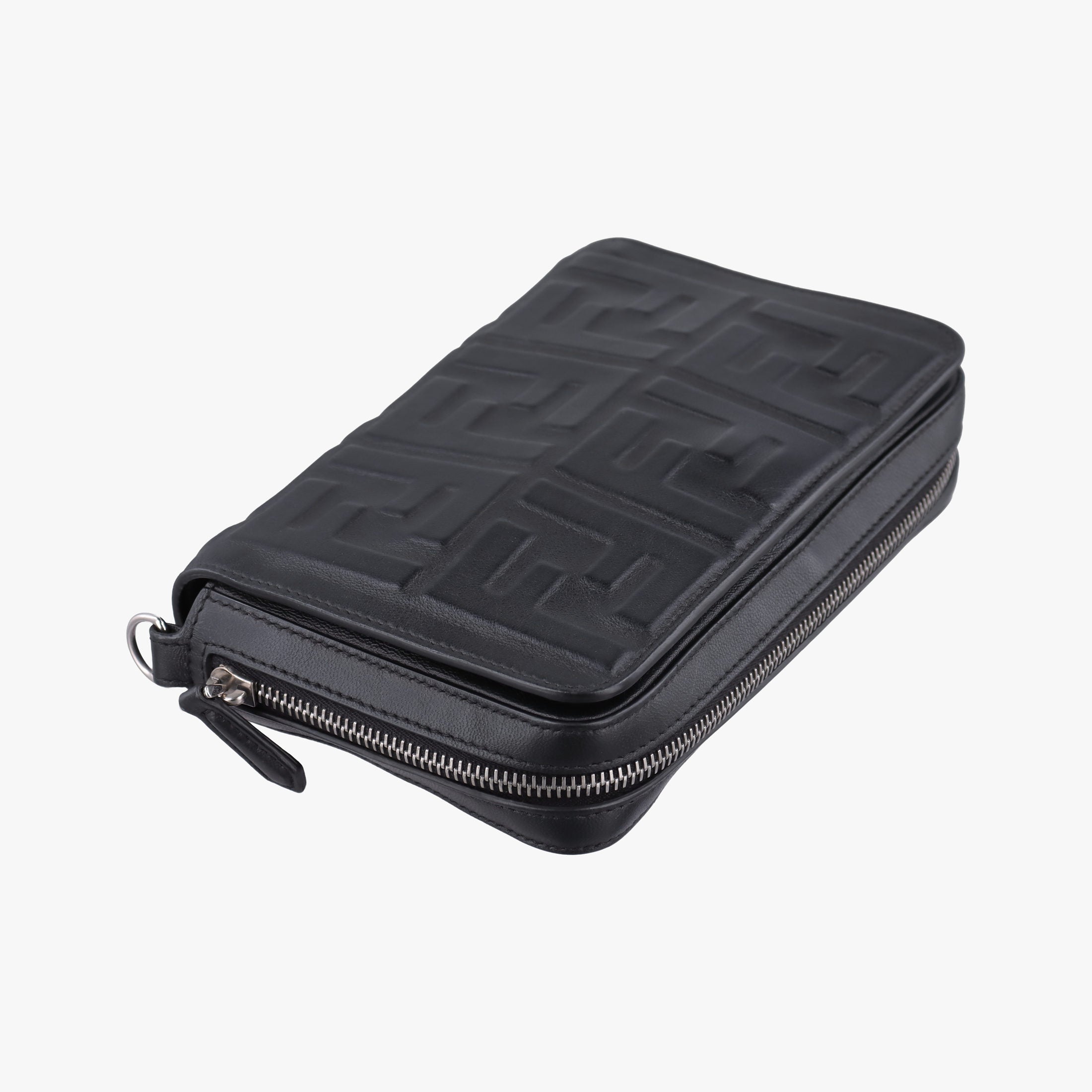 Vintage Fendi FF logo Black Leather 7M0299 shoulderbag | stylenewstar