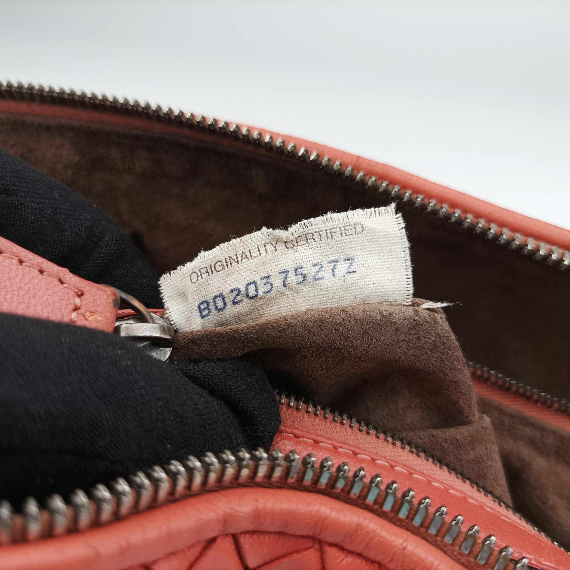 Pre-owned Bottega Veneta NODINI Intrecciato Red lambskin  shoulderbag | stylenewstar