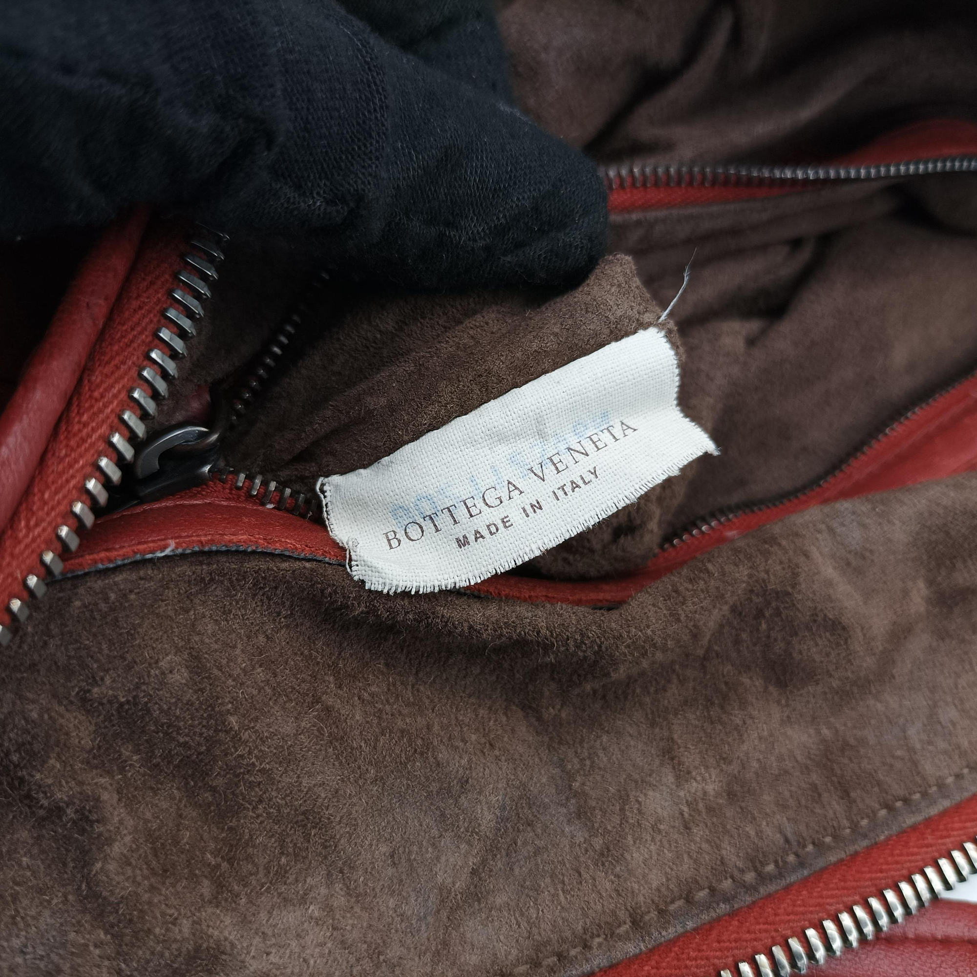 Vintage Bottega Veneta NODINI Intrecciato Red lambskin  shoulderbag | stylenewstar