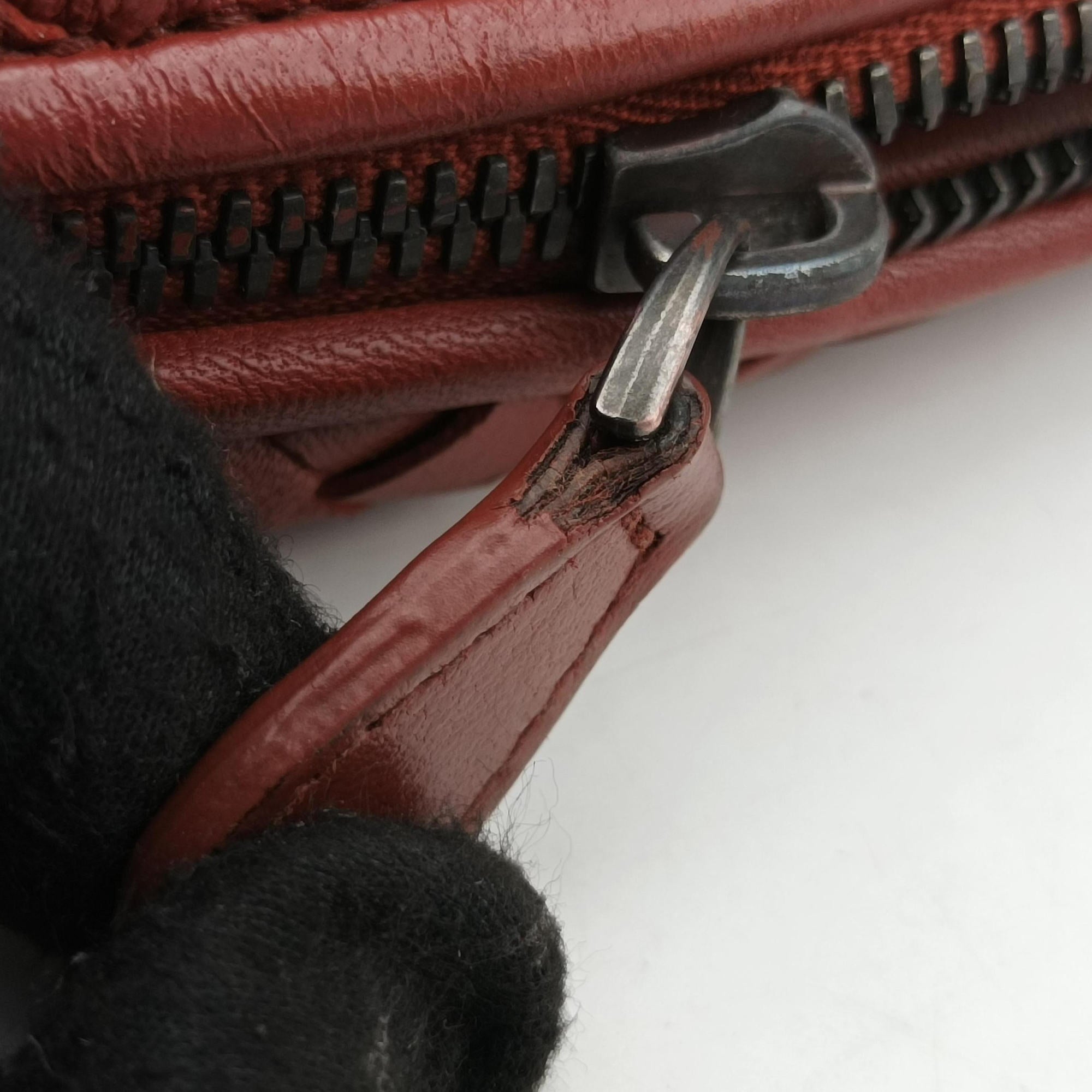 Vintage Bottega Veneta NODINI Intrecciato Red lambskin  shoulderbag | stylenewstar