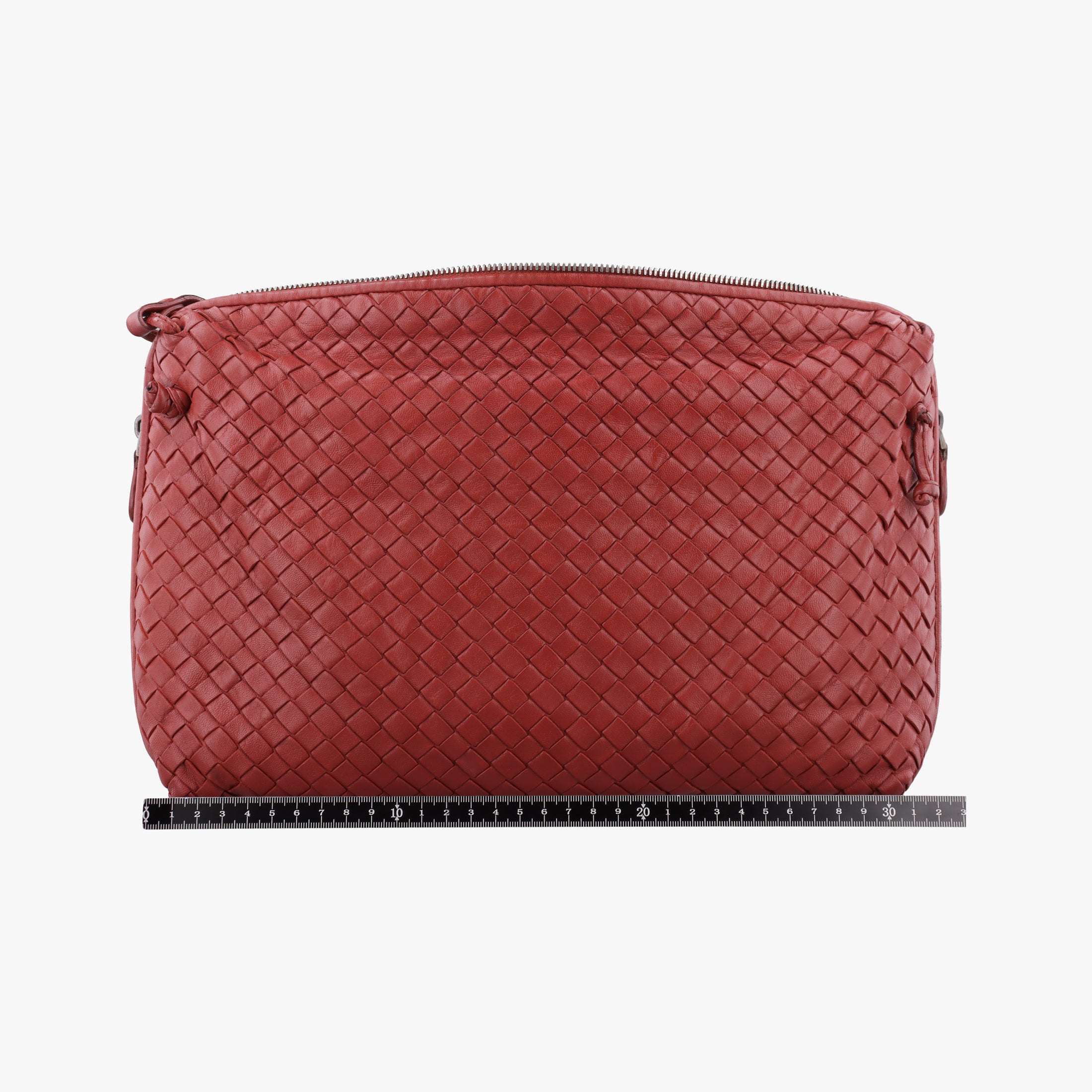 Vintage Bottega Veneta NODINI Intrecciato Red lambskin  shoulderbag | stylenewstar