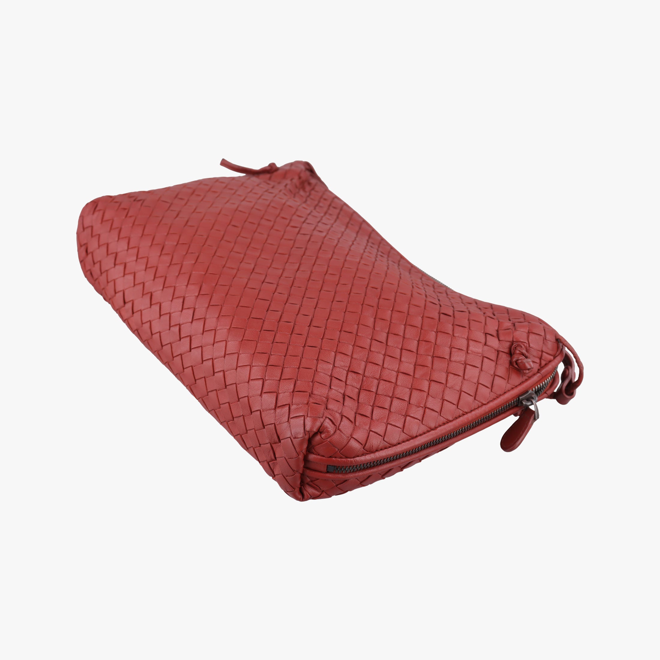 Vintage Bottega Veneta NODINI Intrecciato Red lambskin  shoulderbag | stylenewstar
