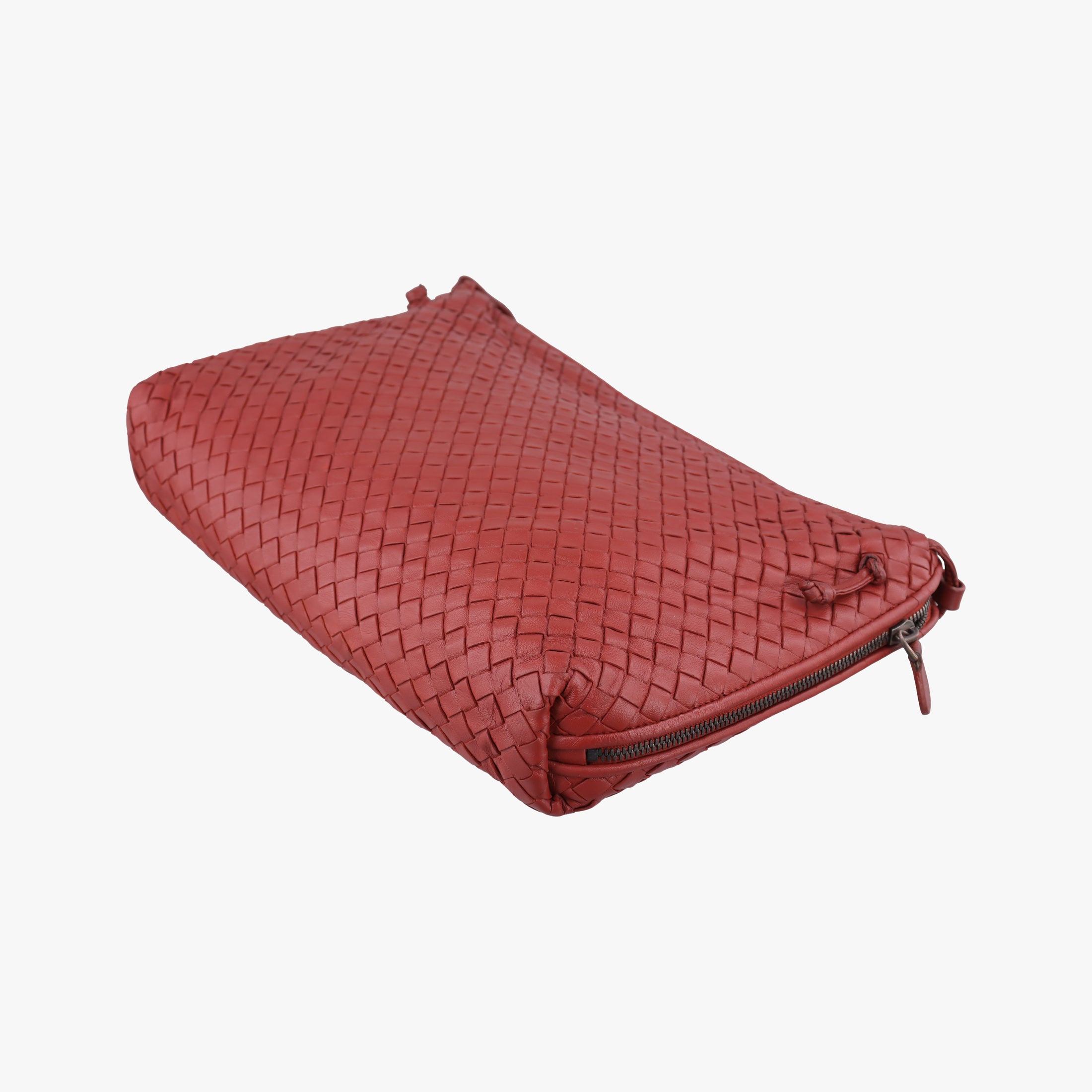 Vintage Bottega Veneta NODINI Intrecciato Red lambskin  shoulderbag | stylenewstar