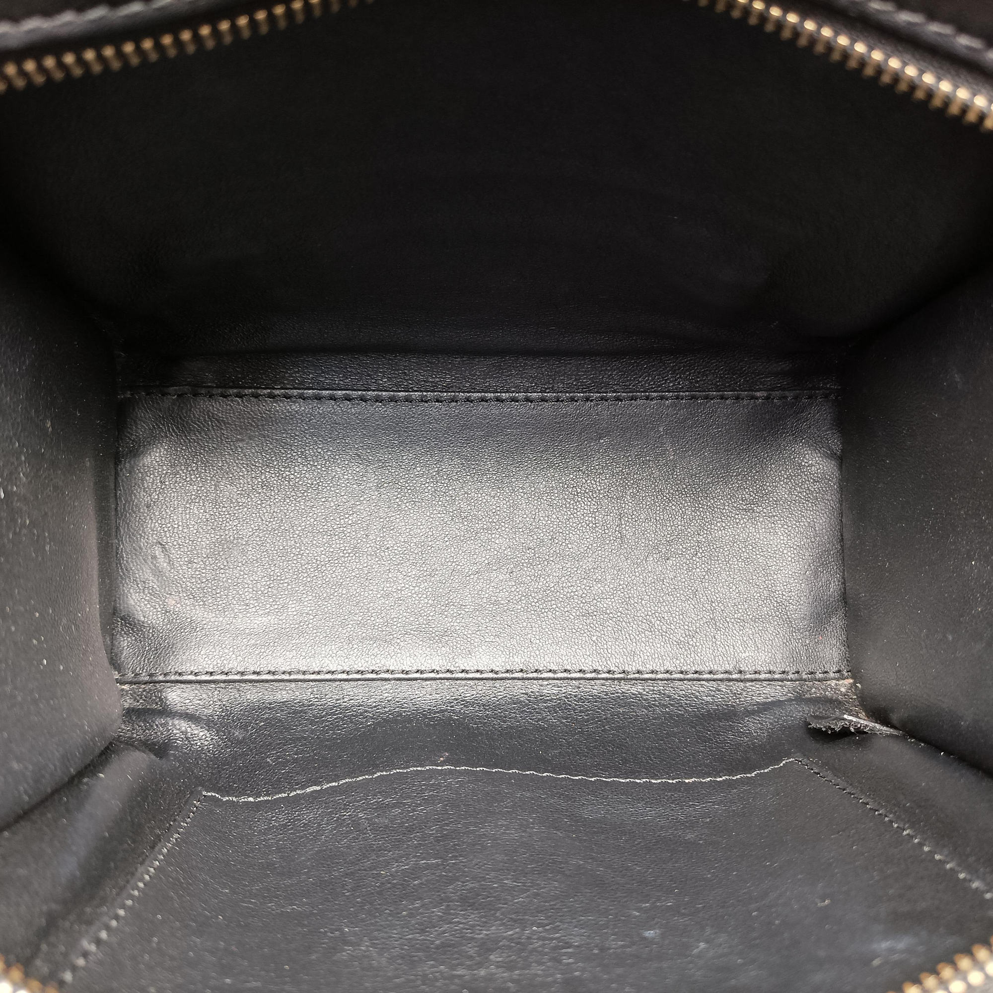 Pre-owned Celine Luggage Mini Shopper Beige×Black×brown Suede × leather  handbag | stylenewstar