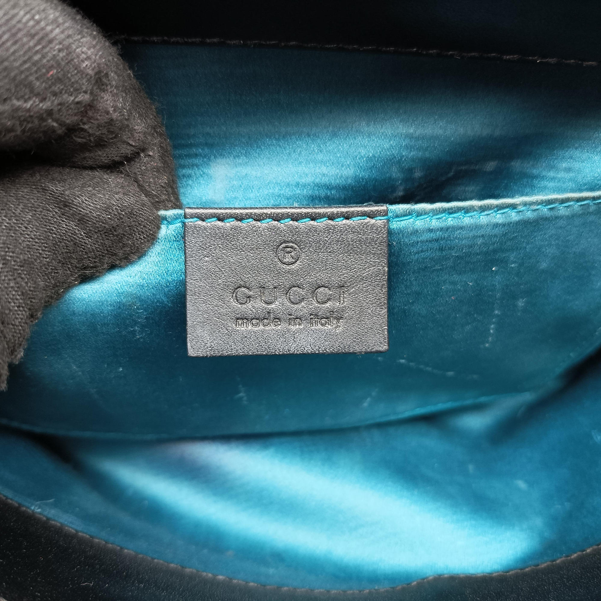 Pre-owned Gucci Ophidia Red×Black Suede×Patent 503877 shoulderbag | stylenewstar