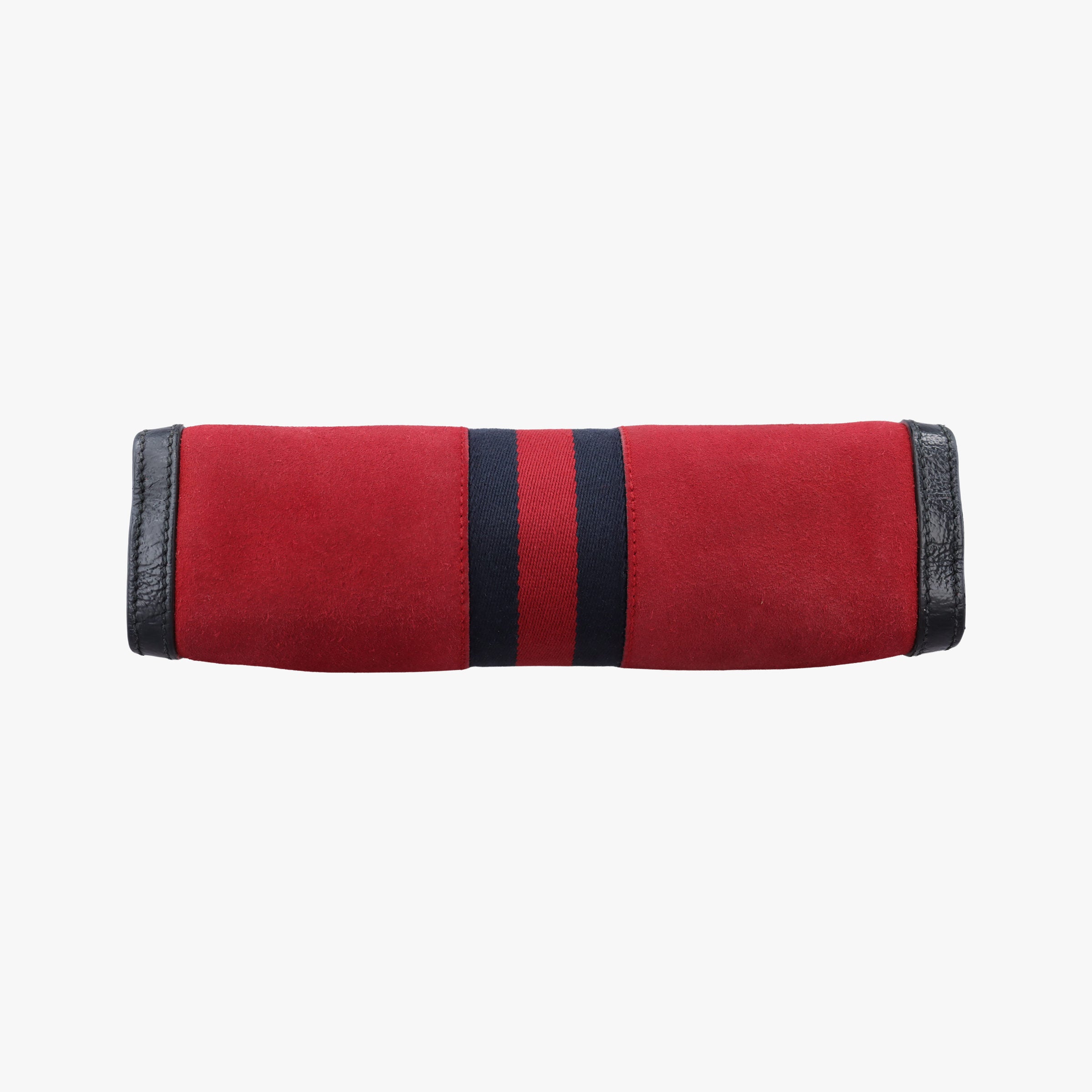 Pre-owned Gucci Ophidia Red×Black Suede×Patent 503877 shoulderbag | stylenewstar