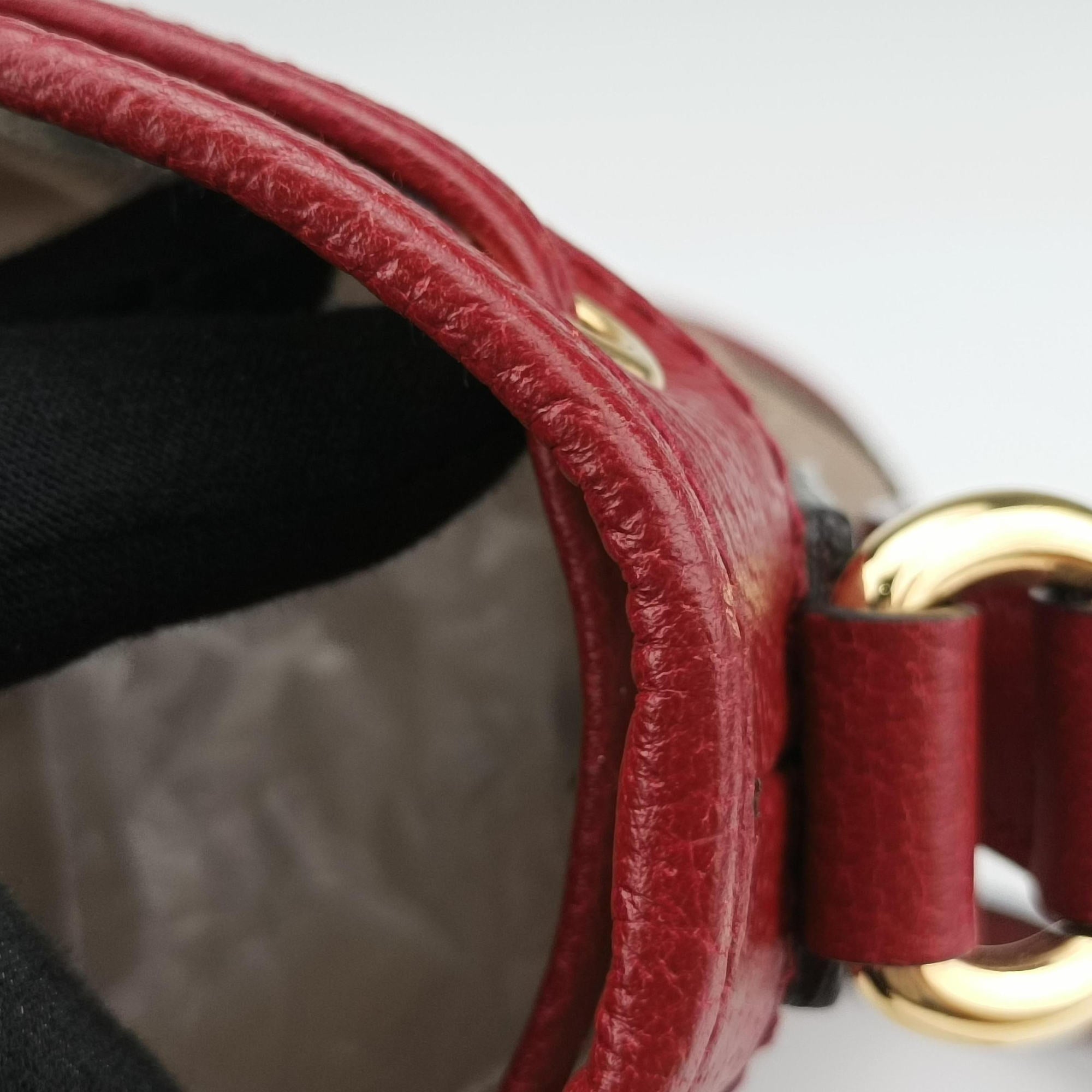 Pre-owned Gucci Doraemon collaboration Brown x red PVC coated canvas×Leather 655597 shoulderbag | stylenewstar