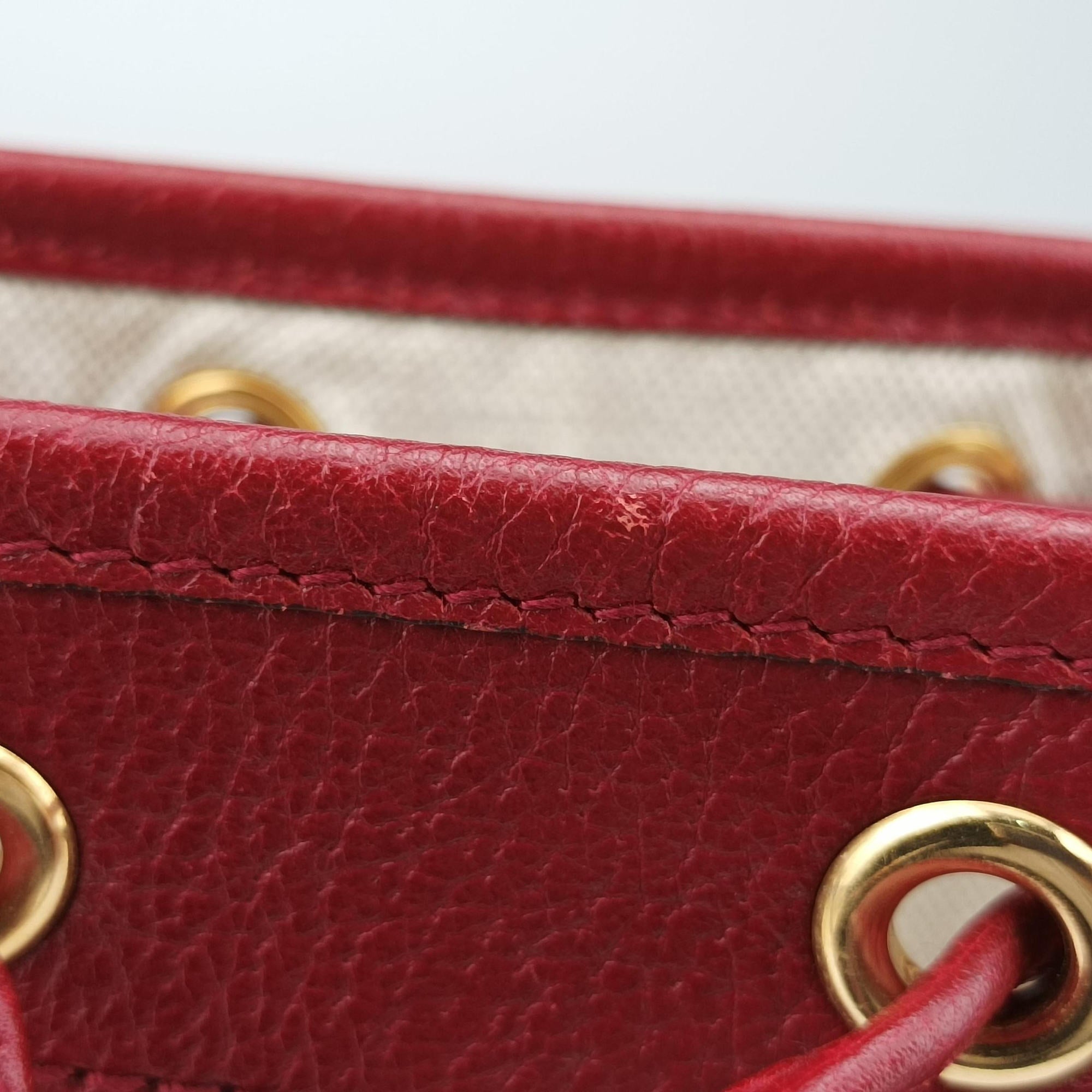 Pre-owned Gucci Doraemon collaboration Brown x red PVC coated canvas×Leather 655597 shoulderbag | stylenewstar