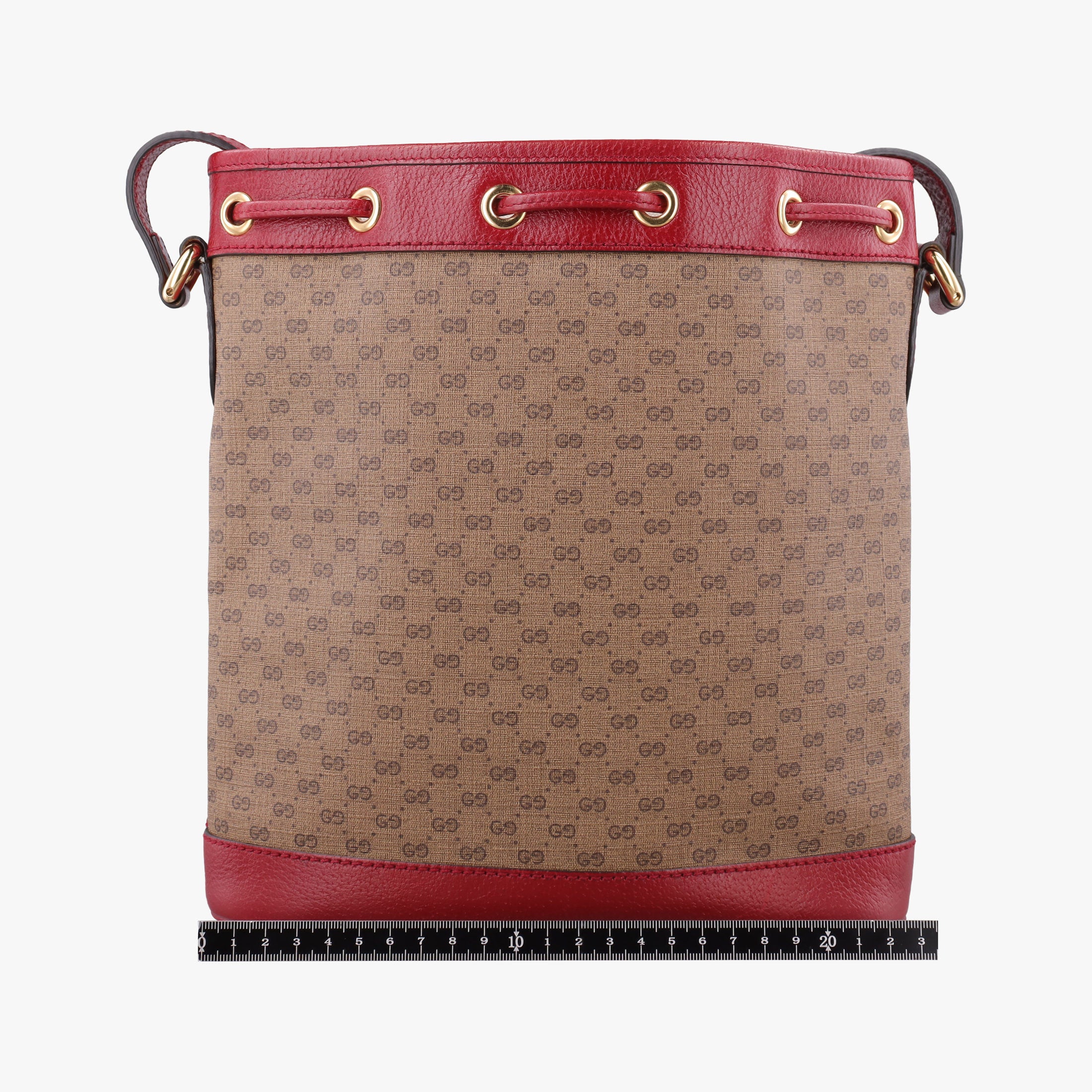 Pre-owned Gucci Doraemon collaboration Brown x red PVC coated canvas×Leather 655597 shoulderbag | stylenewstar