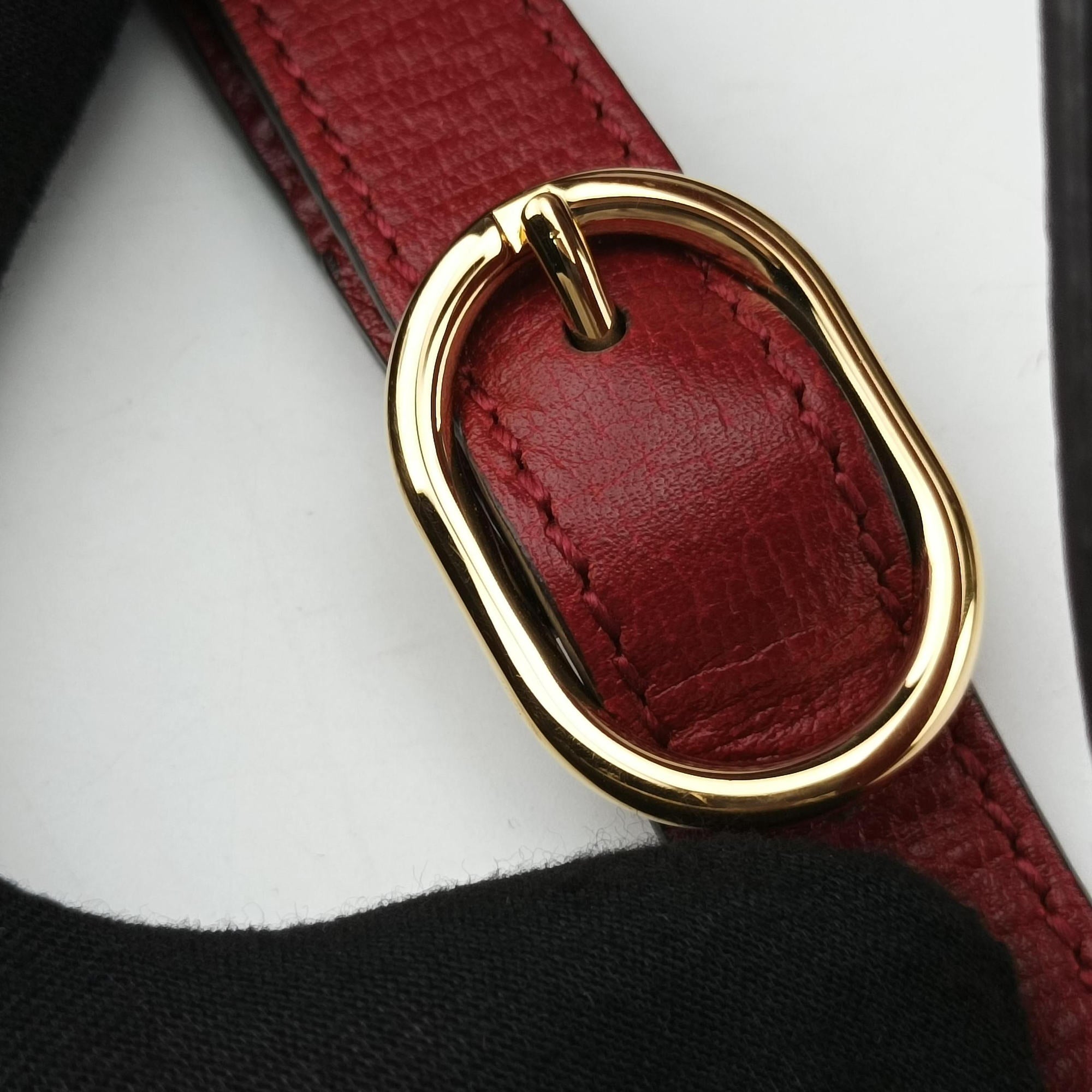 Pre-owned Gucci Doraemon collaboration Brown x red PVC coated canvas×Leather 655597 shoulderbag | stylenewstar
