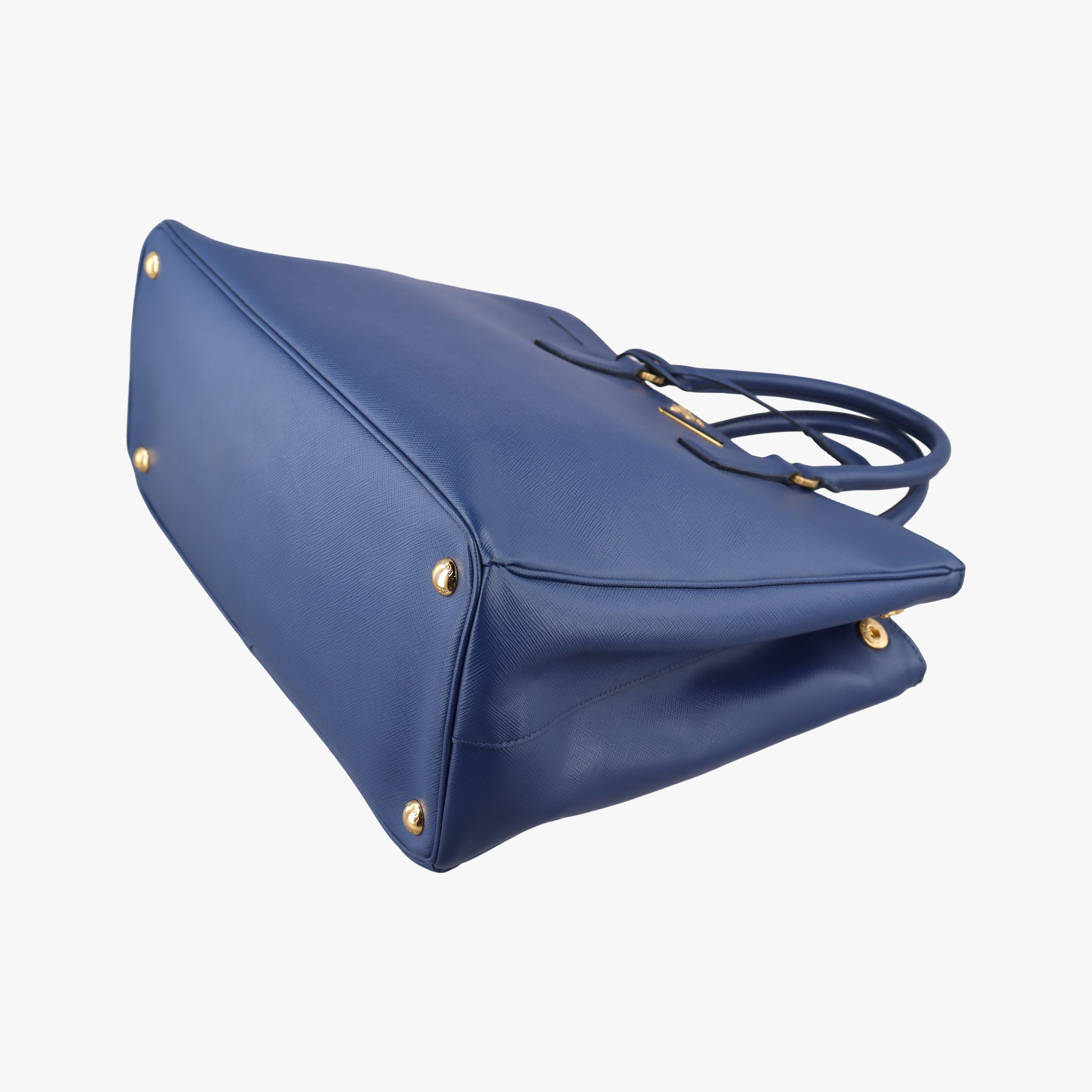 Pre-owned Prada Galleria Blue SAFFIANO Leather BN2274 handbag | stylenewstar