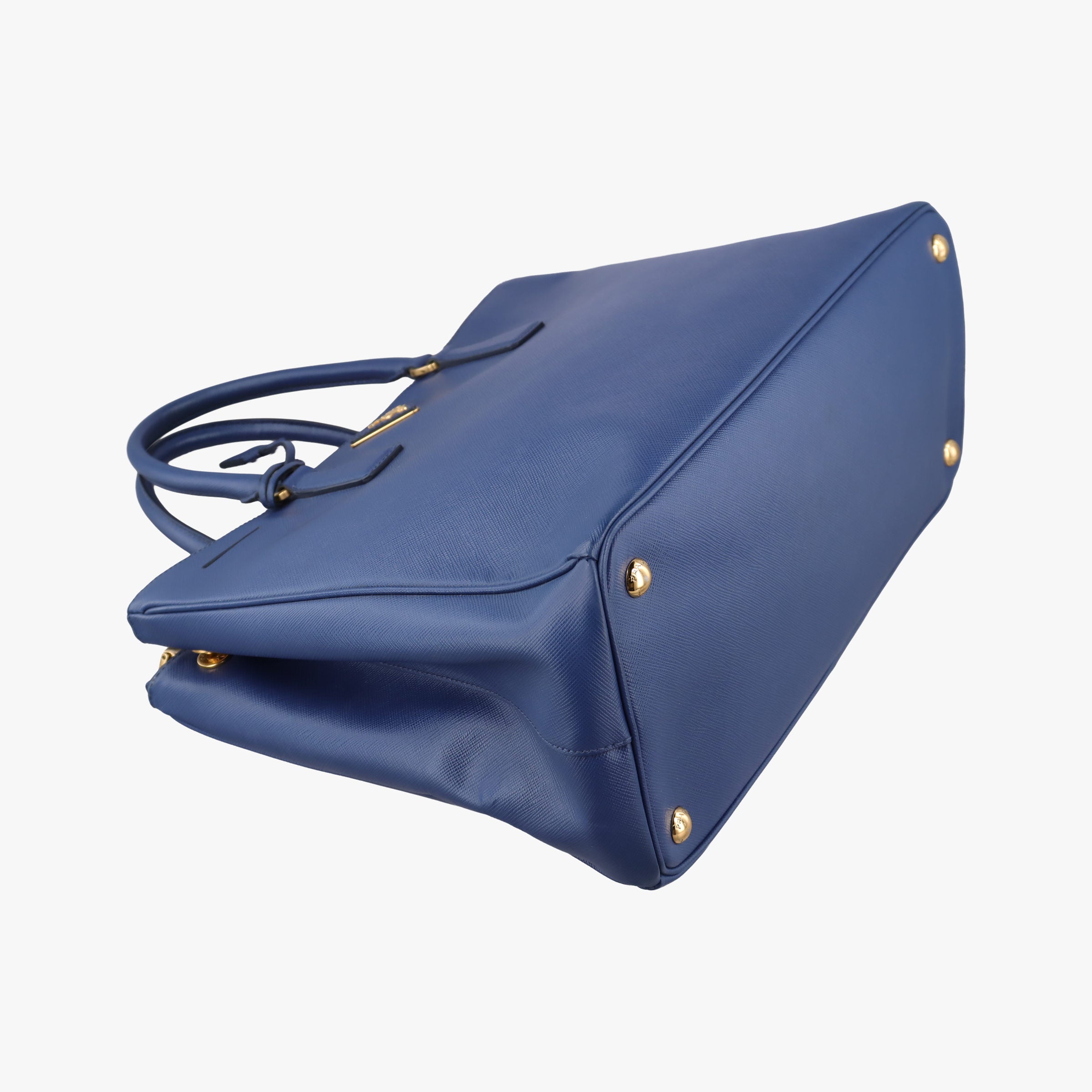 Pre-owned Prada Galleria Blue SAFFIANO Leather BN2274 handbag | stylenewstar