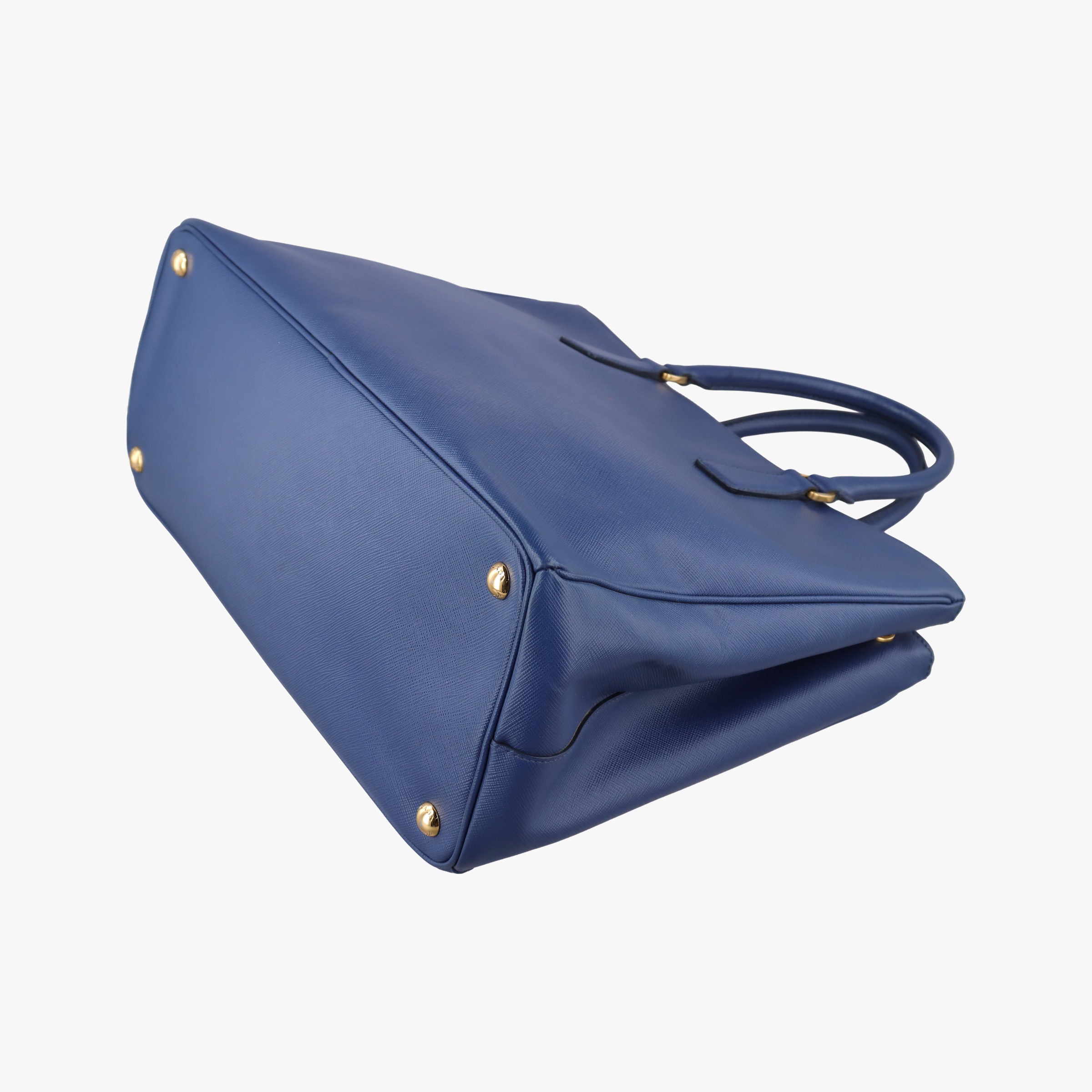 Pre-owned Prada Galleria Blue SAFFIANO Leather BN2274 handbag | stylenewstar