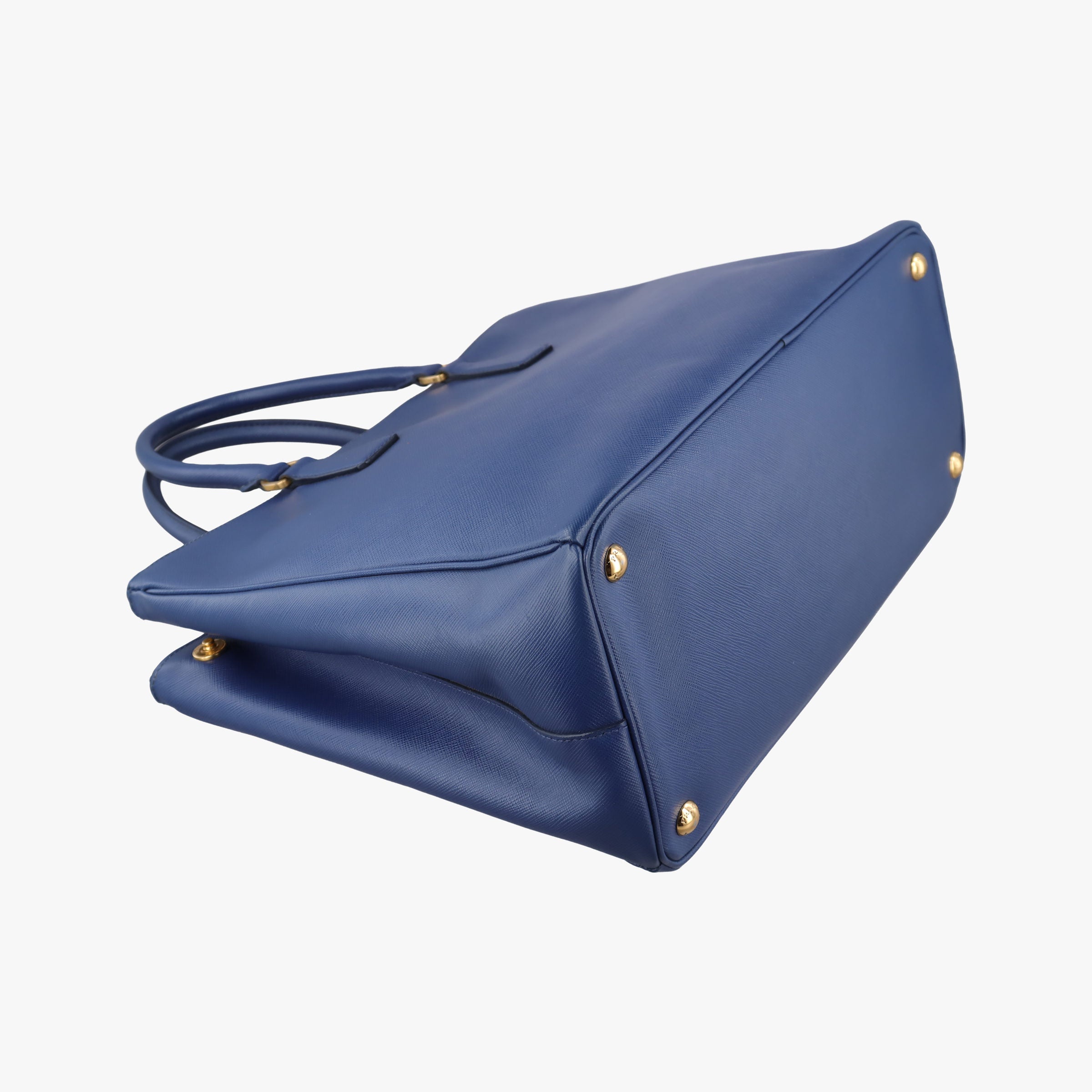 Pre-owned Prada Galleria Blue SAFFIANO Leather BN2274 handbag | stylenewstar