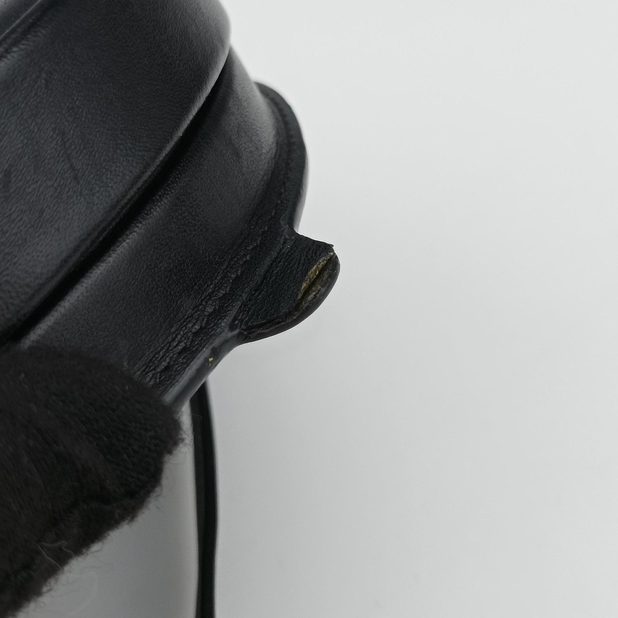Vintage Loewe Heel Small Black Leather  shoulderbag | stylenewstar