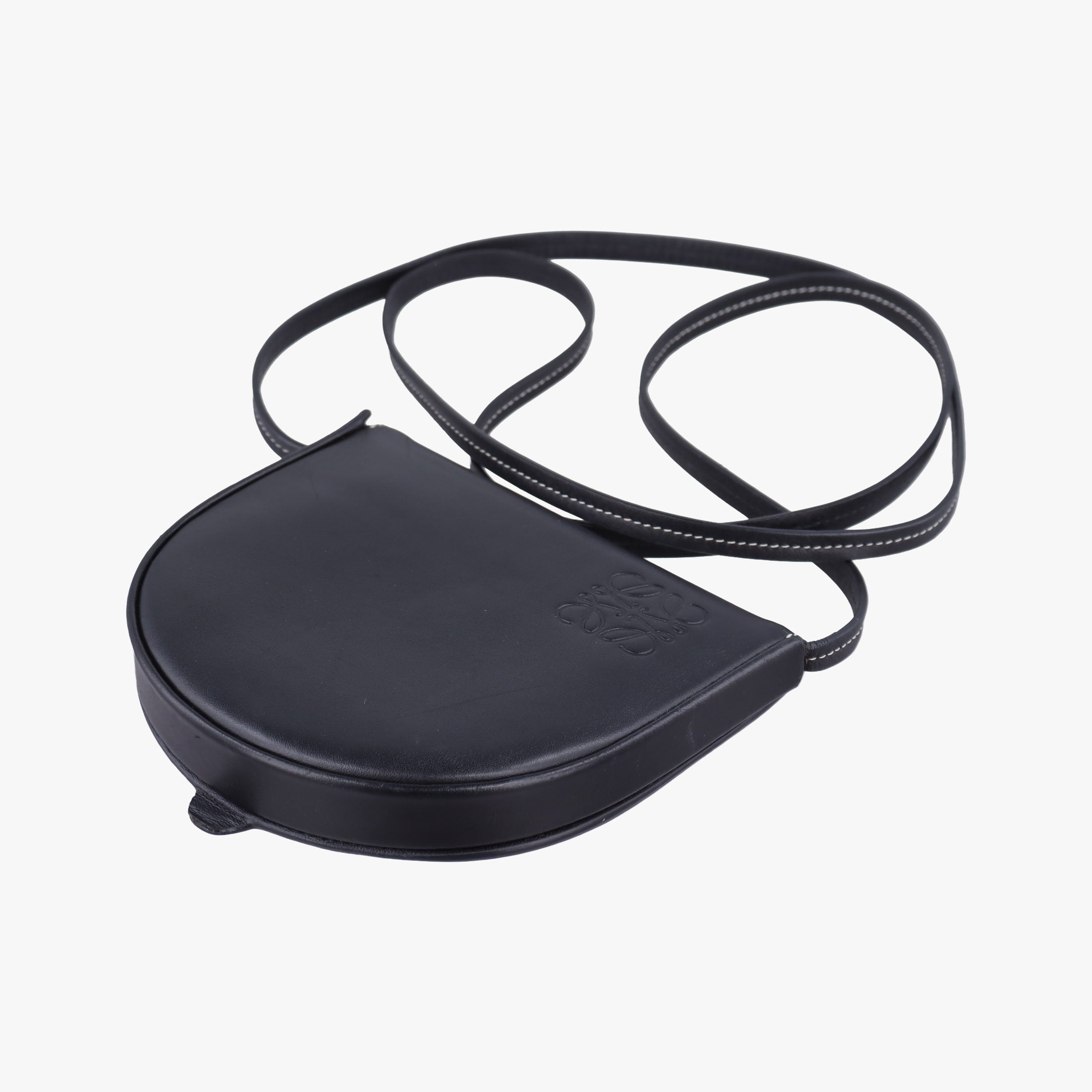 Vintage Loewe Heel Small Black Leather  shoulderbag | stylenewstar