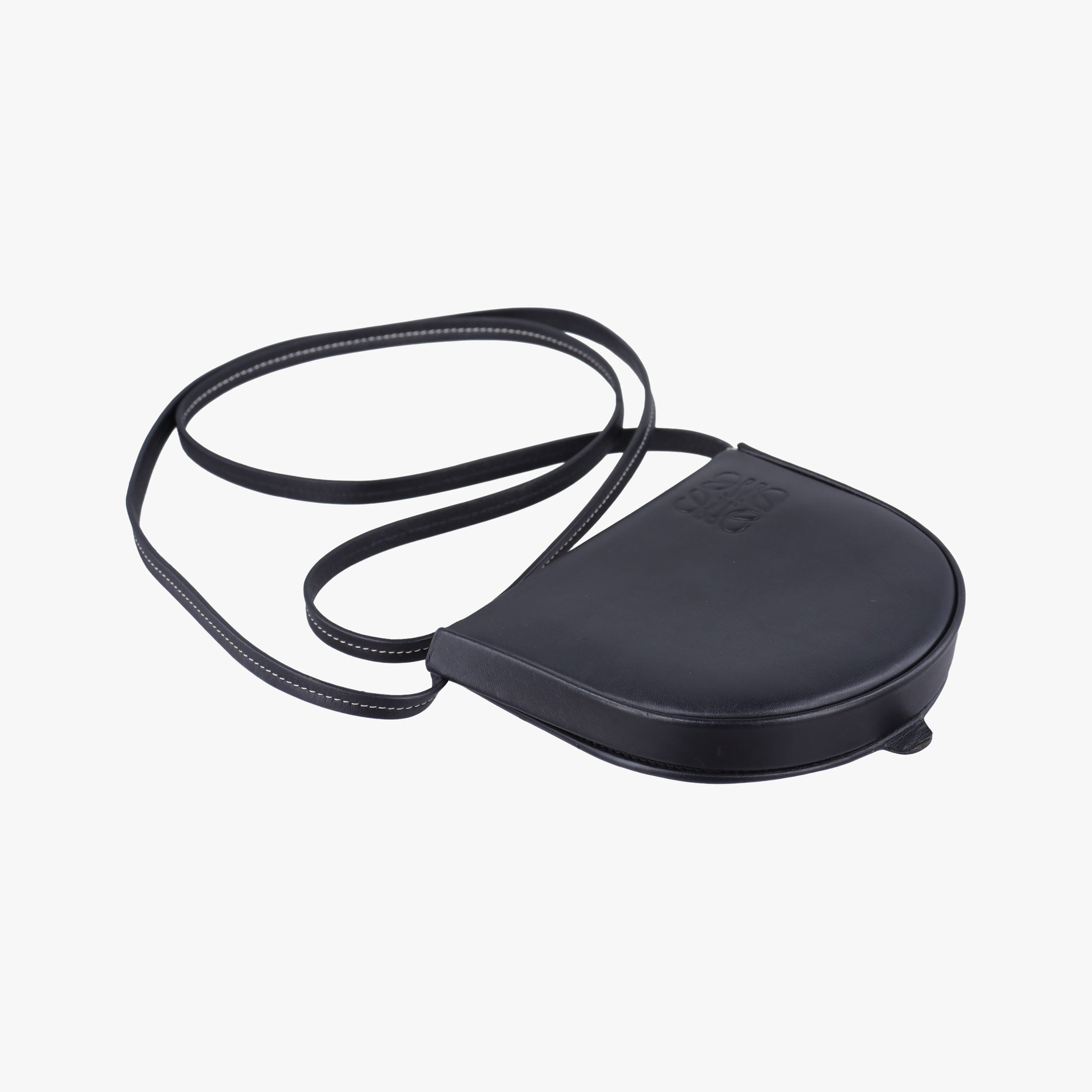 Vintage Loewe Heel Small Black Leather  shoulderbag | stylenewstar